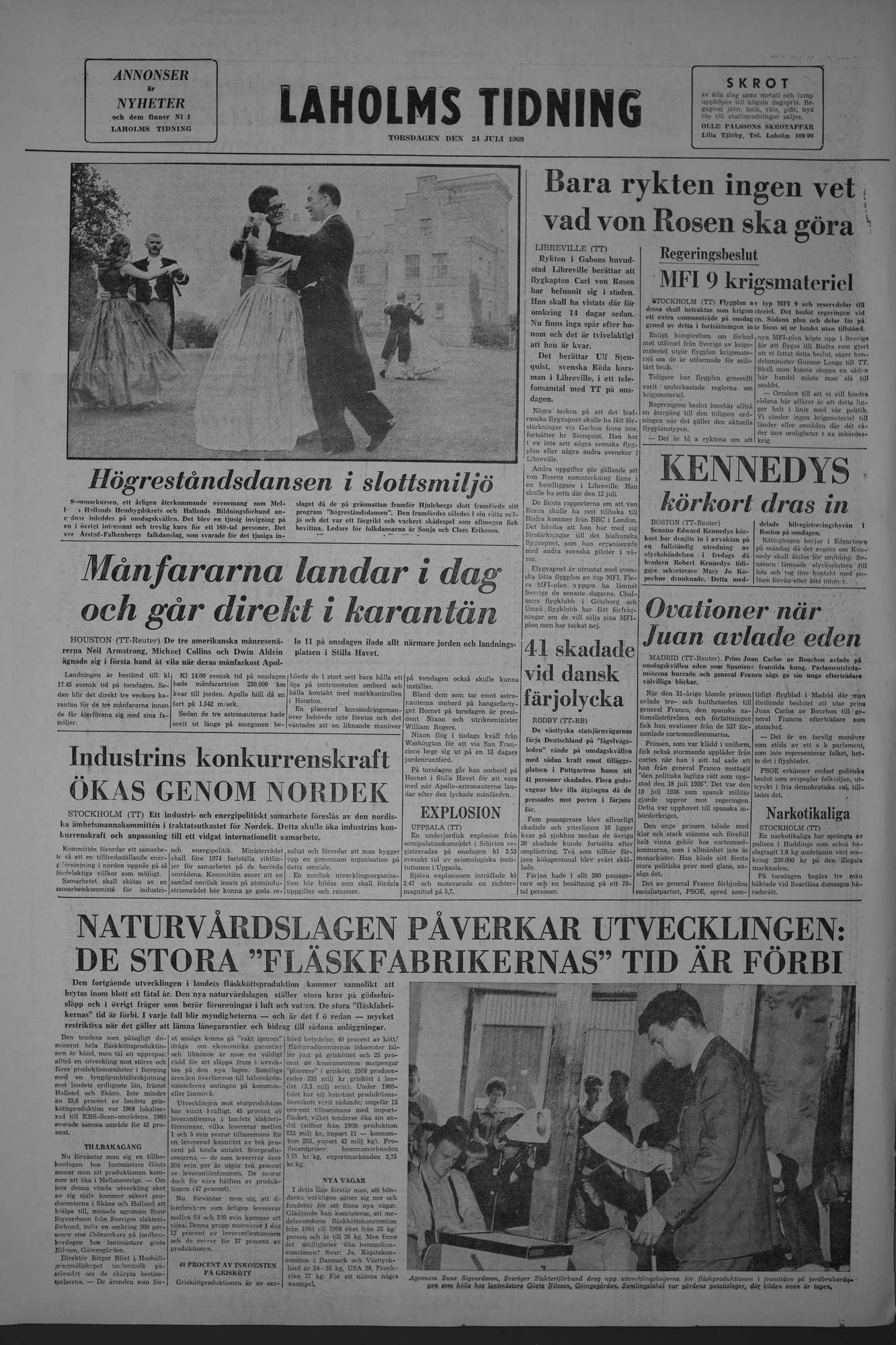 Laholms Tidning Torsdag 24 juli 1969, sida 8