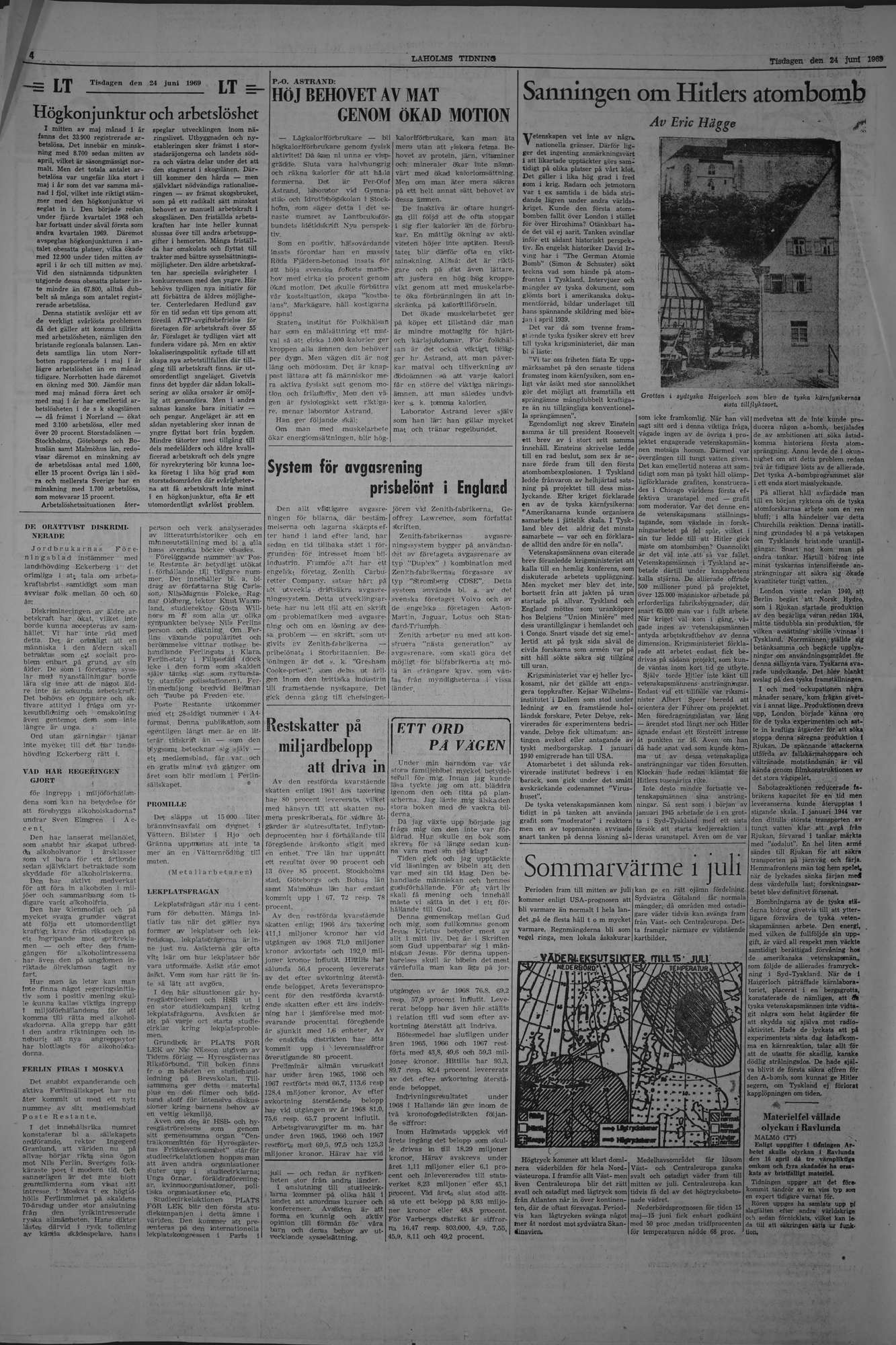 Laholms Tidning Tisdag 24 juni 1969, sida 4