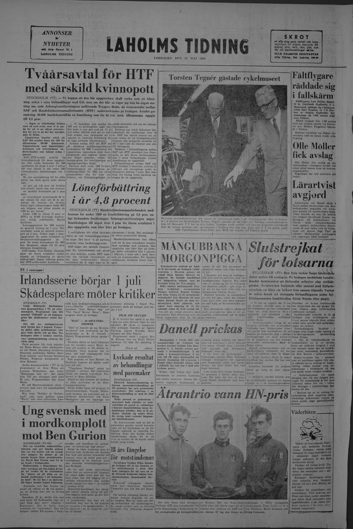 Laholms Tidning Lördag 24 maj 1969, sida 8
