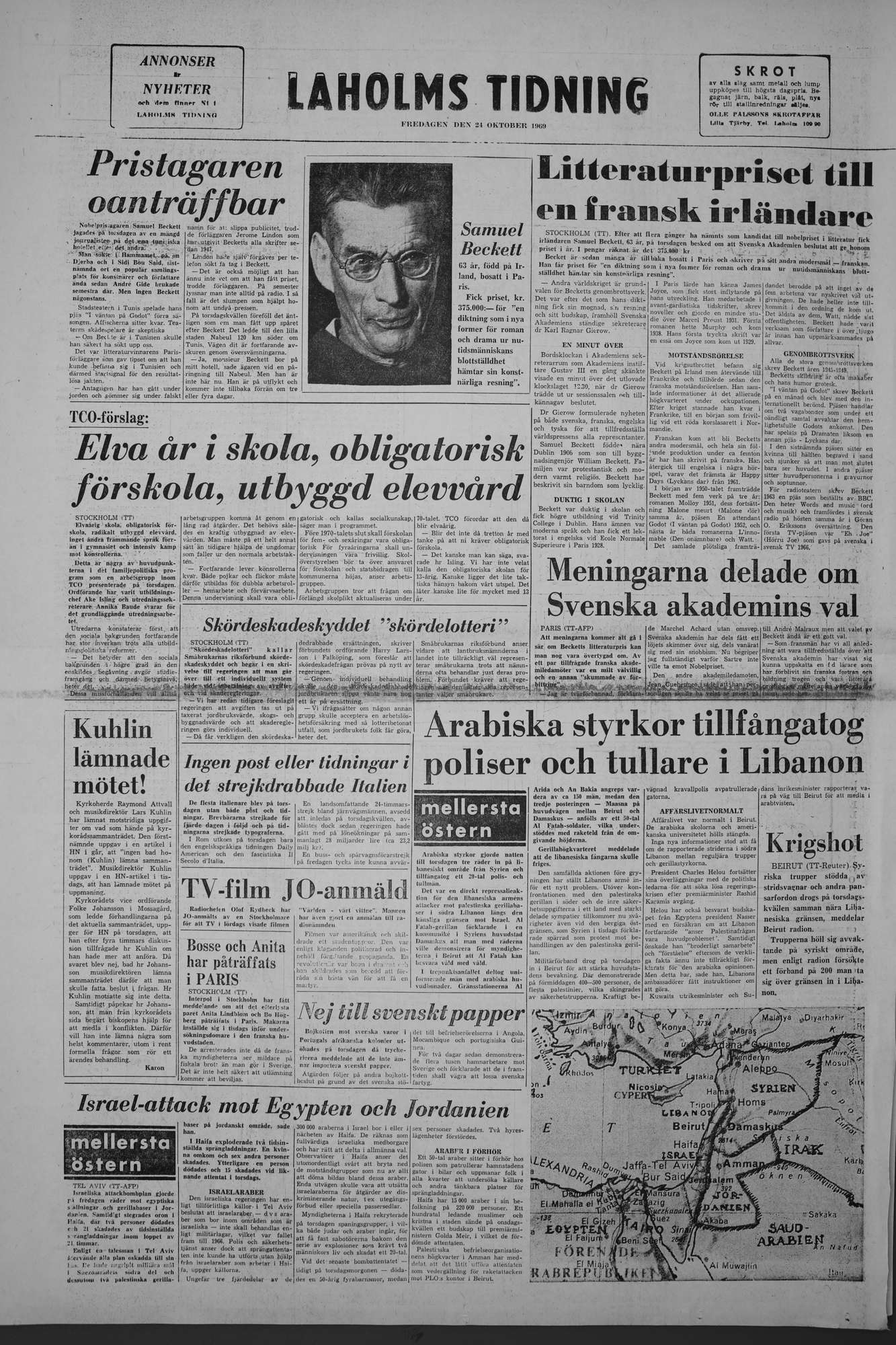 Laholms Tidning Fredag 24 oktober 1969, sida 8