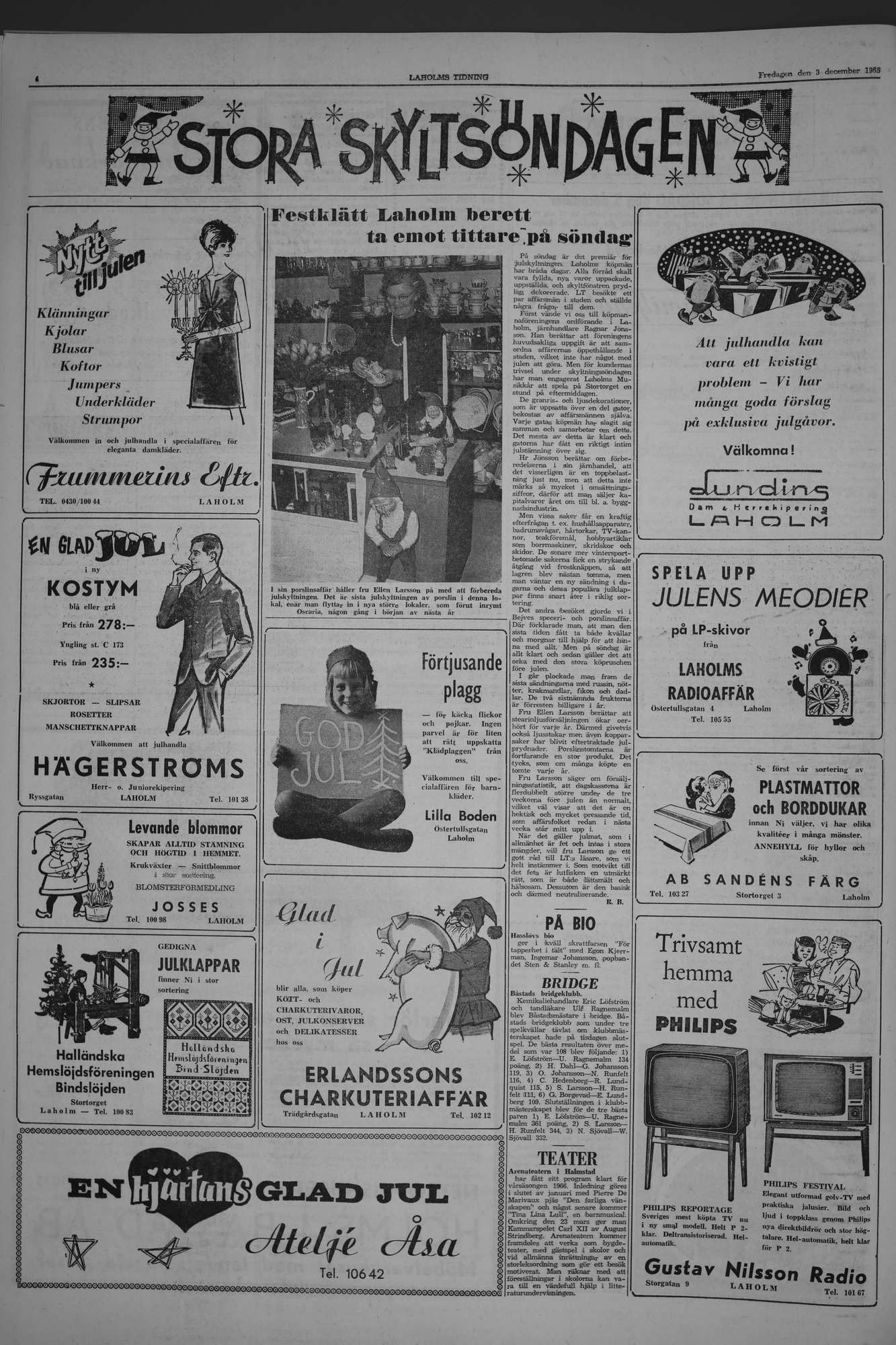 Laholms Tidning Fredag 3 december 1965, sida 4