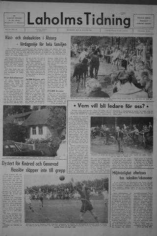 Förstasidan, Måndag 25 augusti 1969