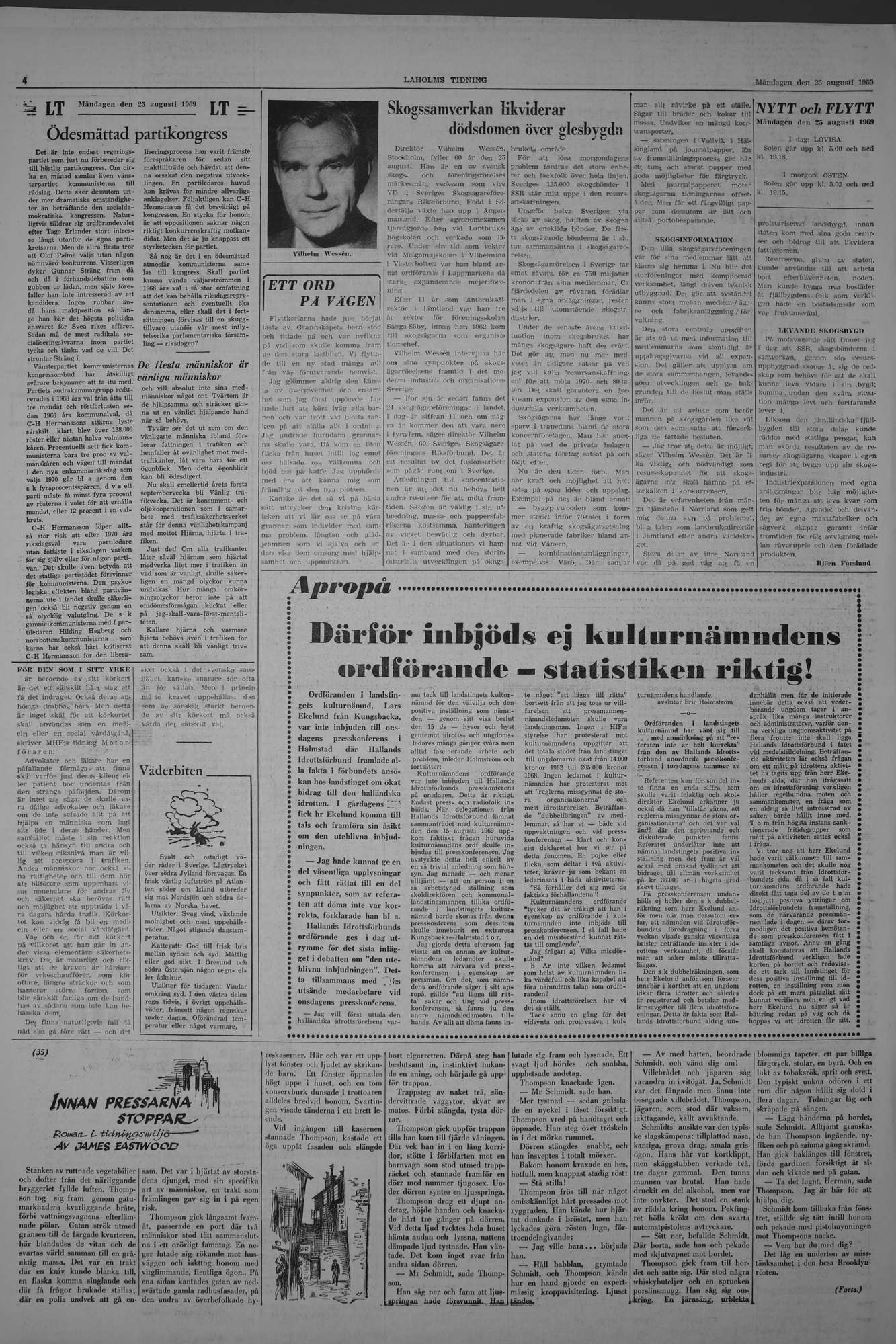 Laholms Tidning Måndag 25 augusti 1969, sida 4