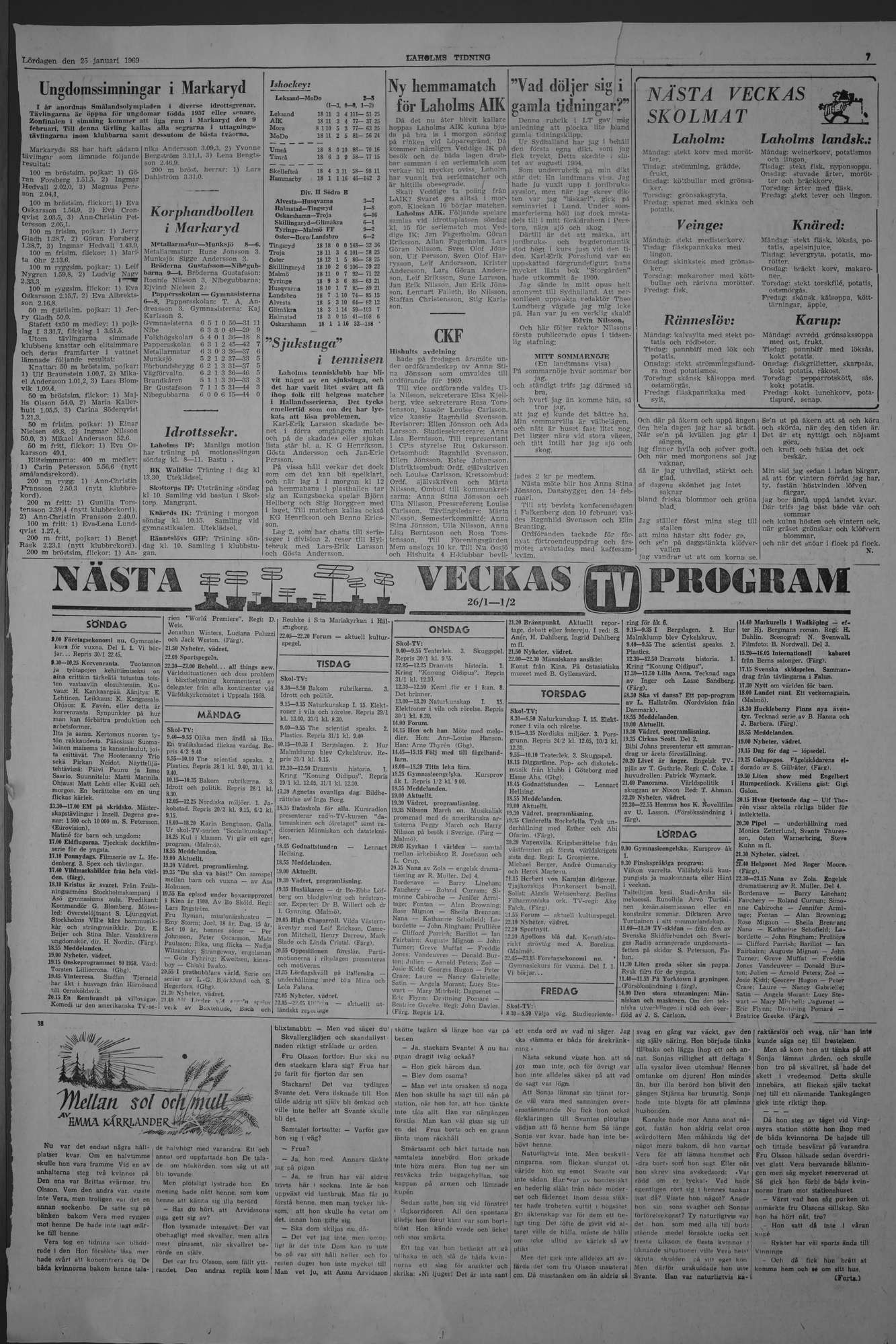 Laholms Tidning Lördag 25 januari 1969, sida 7