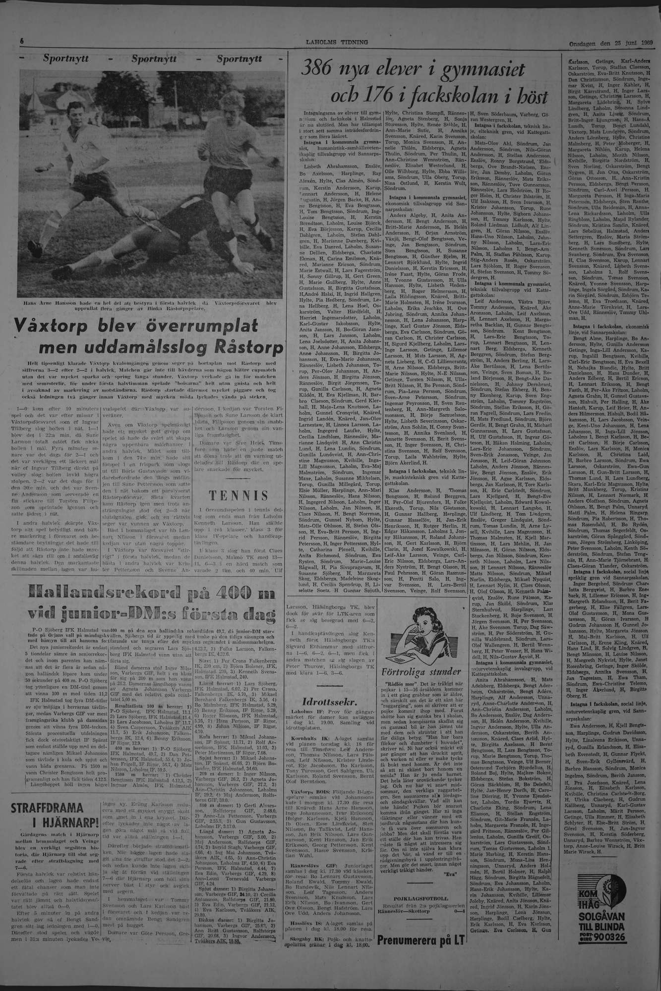 Laholms Tidning Onsdag 25 juni 1969, sida 6