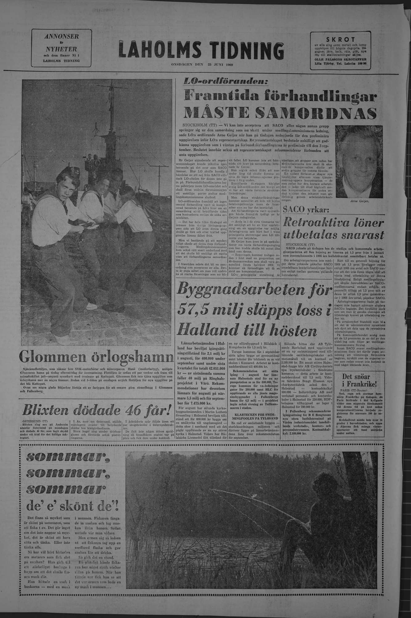 Laholms Tidning Onsdag 25 juni 1969, sida 8