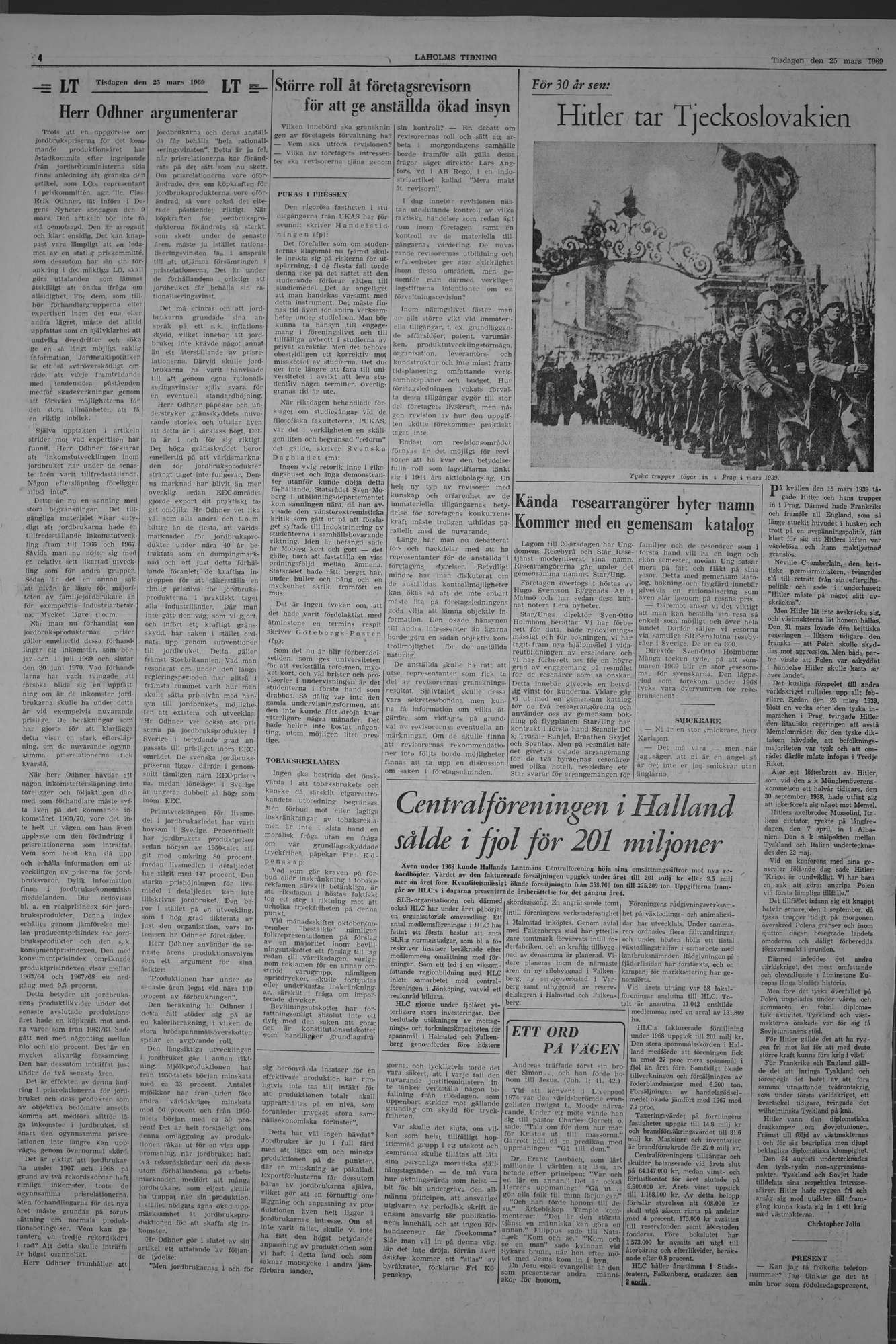 Laholms Tidning Tisdag 25 mars 1969, sida 4