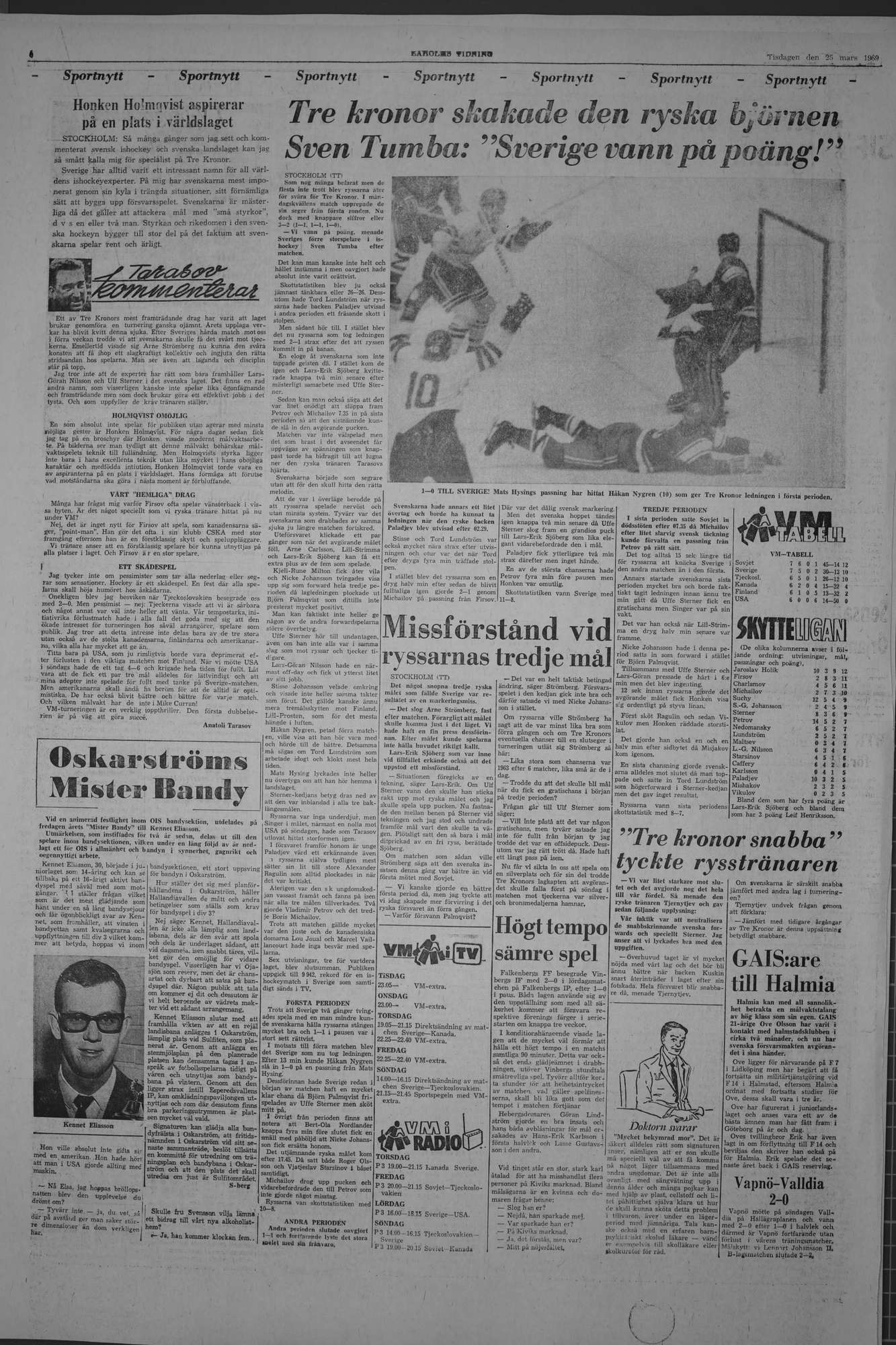 Laholms Tidning Tisdag 25 mars 1969, sida 6