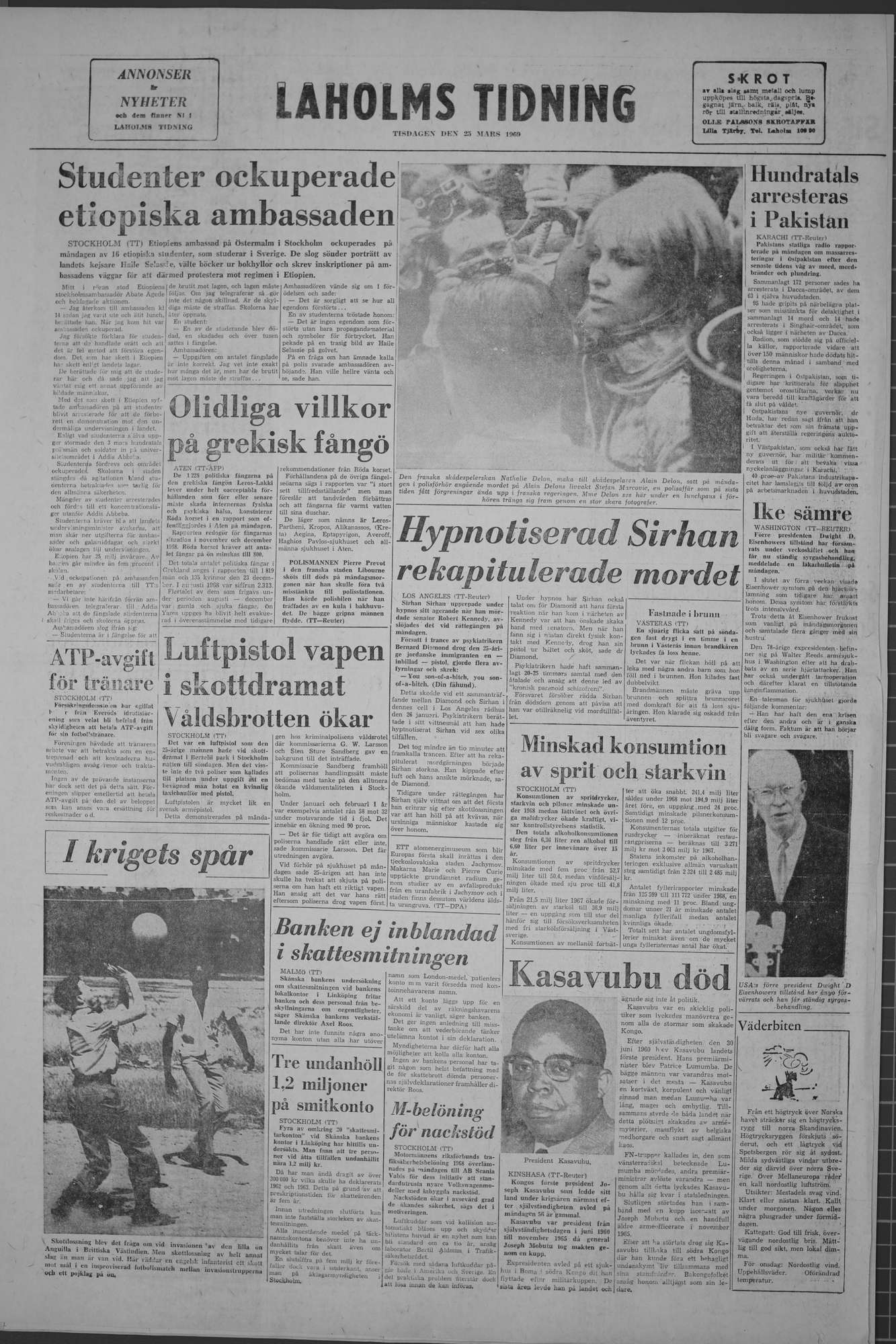 Laholms Tidning Tisdag 25 mars 1969, sida 8