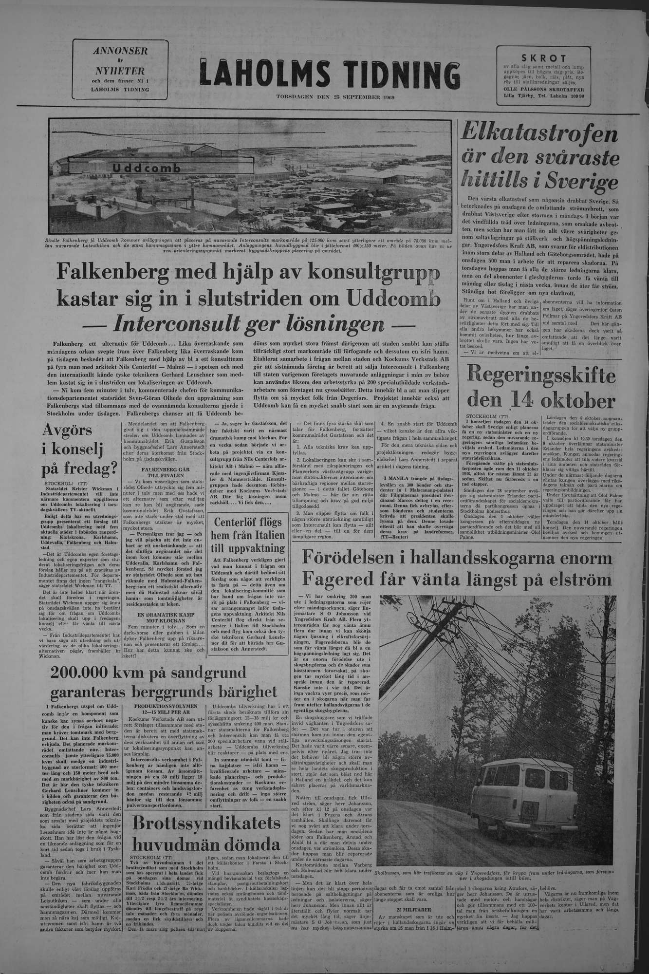 Laholms Tidning Torsdag 25 september 1969, sida 8