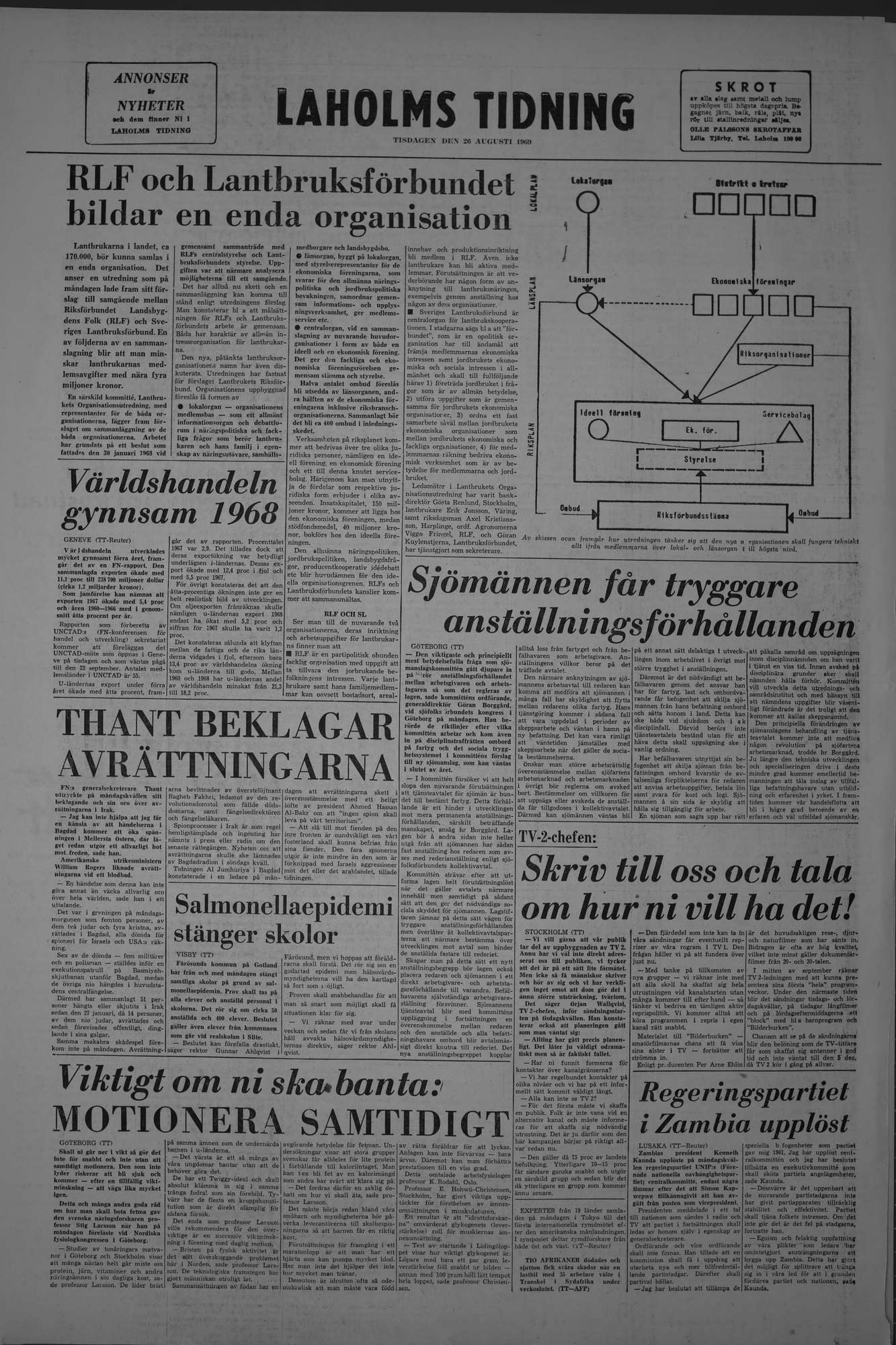 Laholms Tidning Tisdag 26 augusti 1969, sida 8