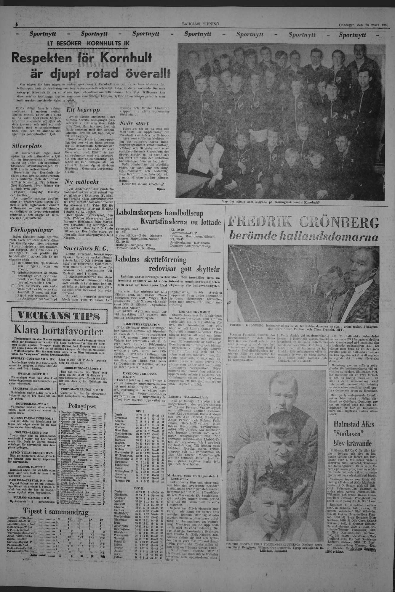 Laholms Tidning Onsdag 26 mars 1969, sida 6