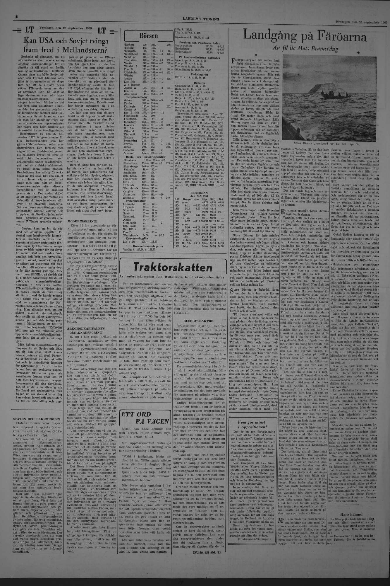 Laholms Tidning Fredag 26 september 1969, sida 4