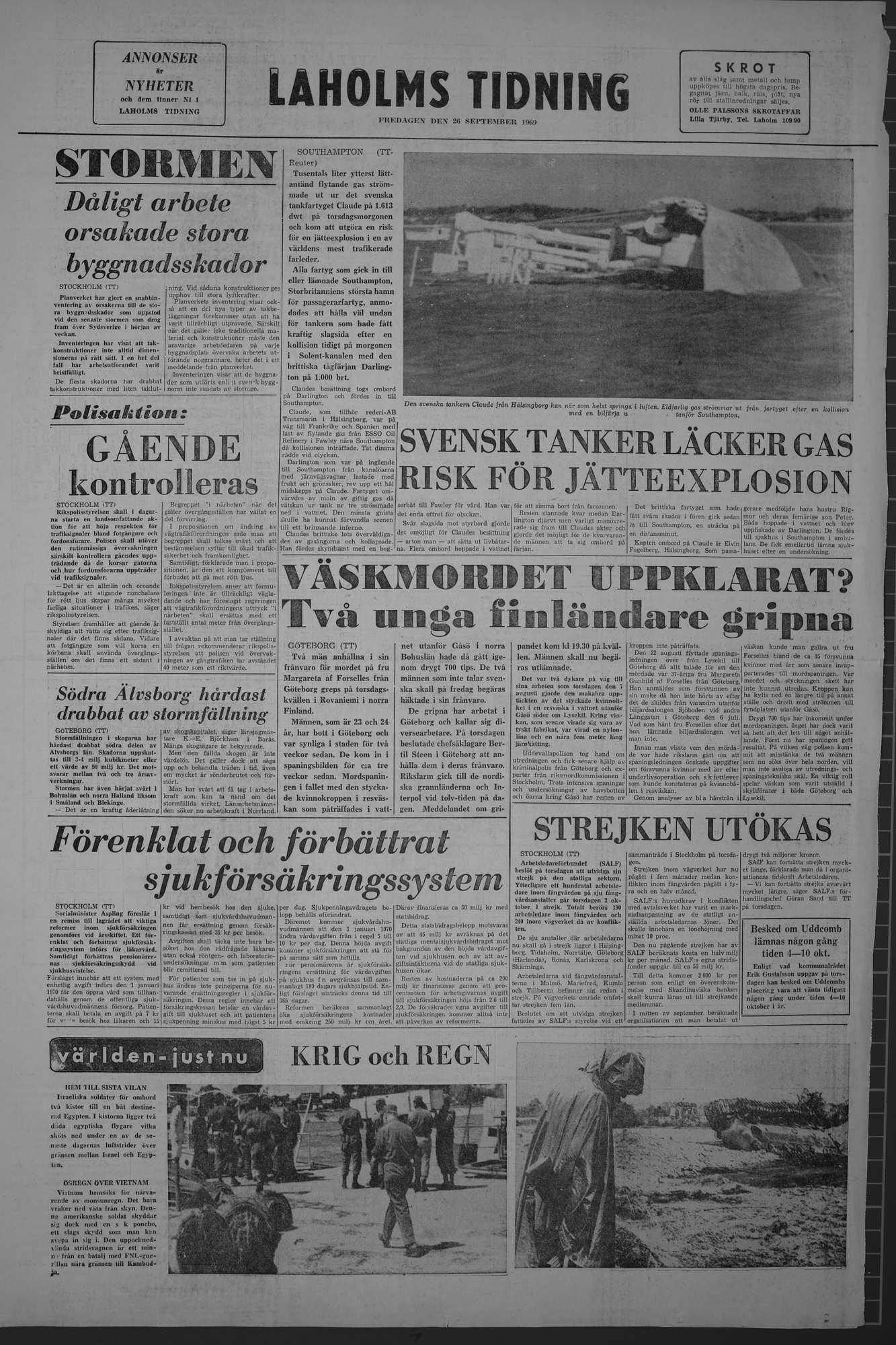 Laholms Tidning Fredag 26 september 1969, sida 8