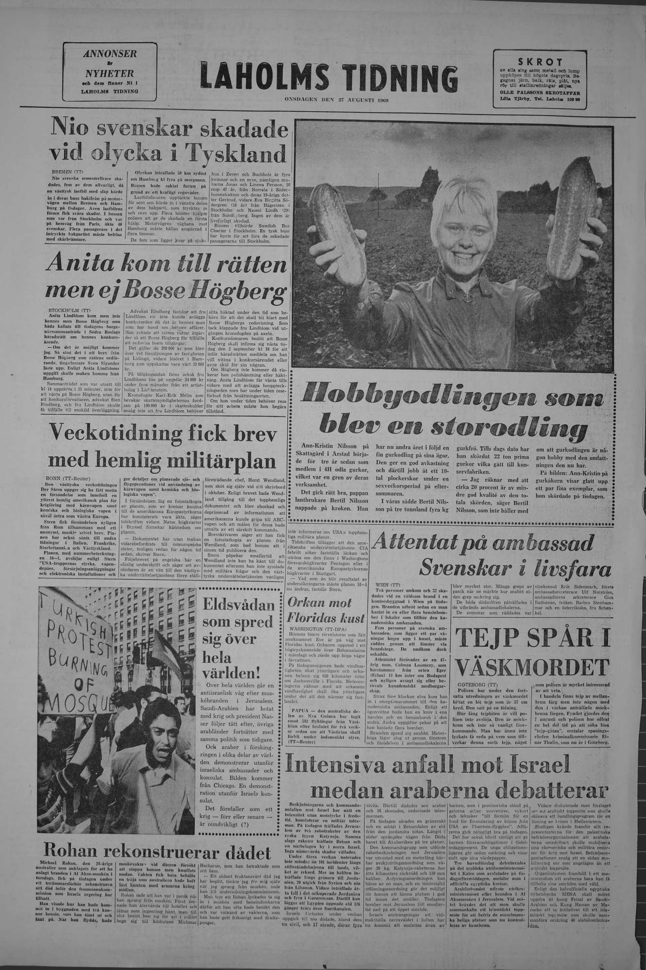 Laholms Tidning Onsdag 27 augusti 1969, sida 8
