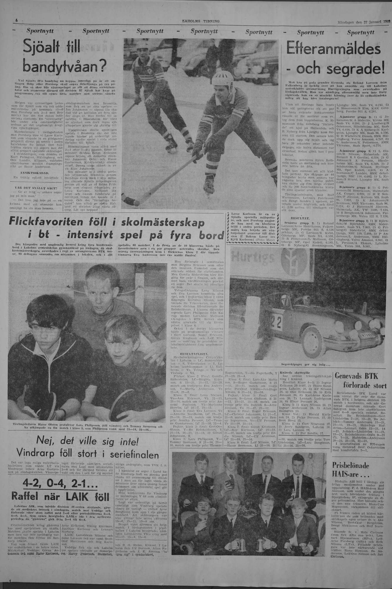 Laholms Tidning Måndag 27 januari 1969, sida 6