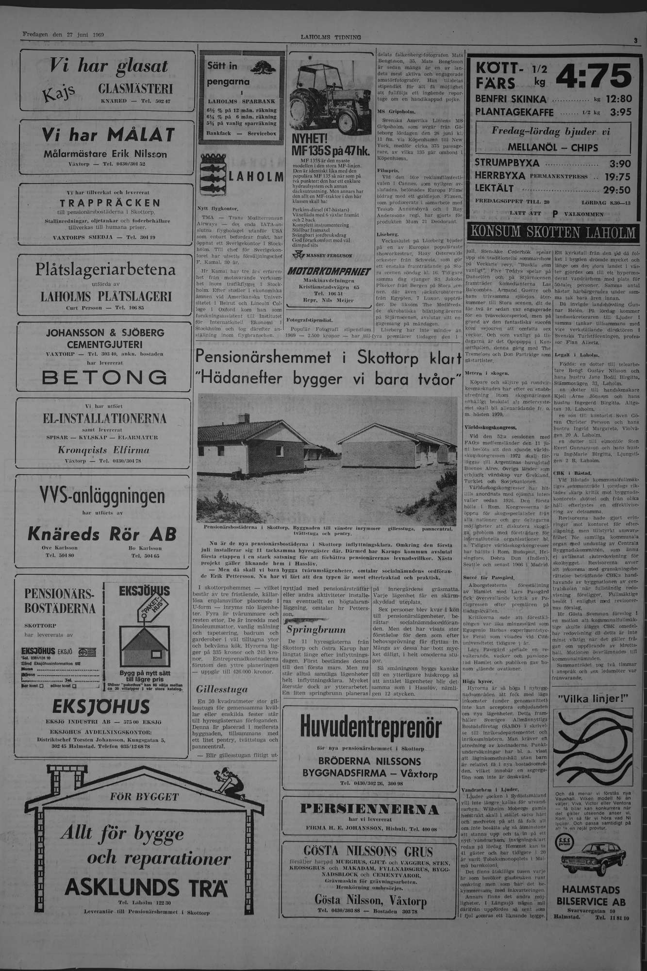 Laholms Tidning Fredag 27 juni 1969, sida 3