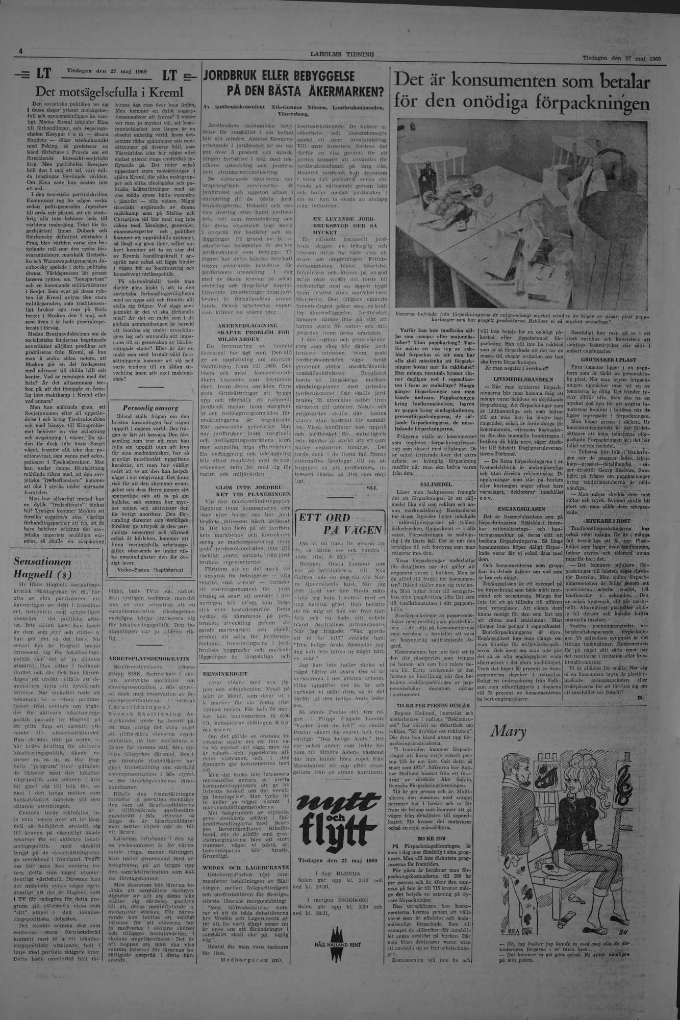 Laholms Tidning Tisdag 27 maj 1969, sida 4
