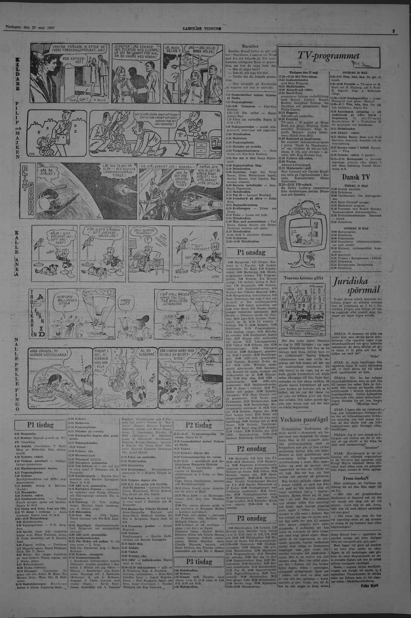 Laholms Tidning Tisdag 27 maj 1969, sida 5