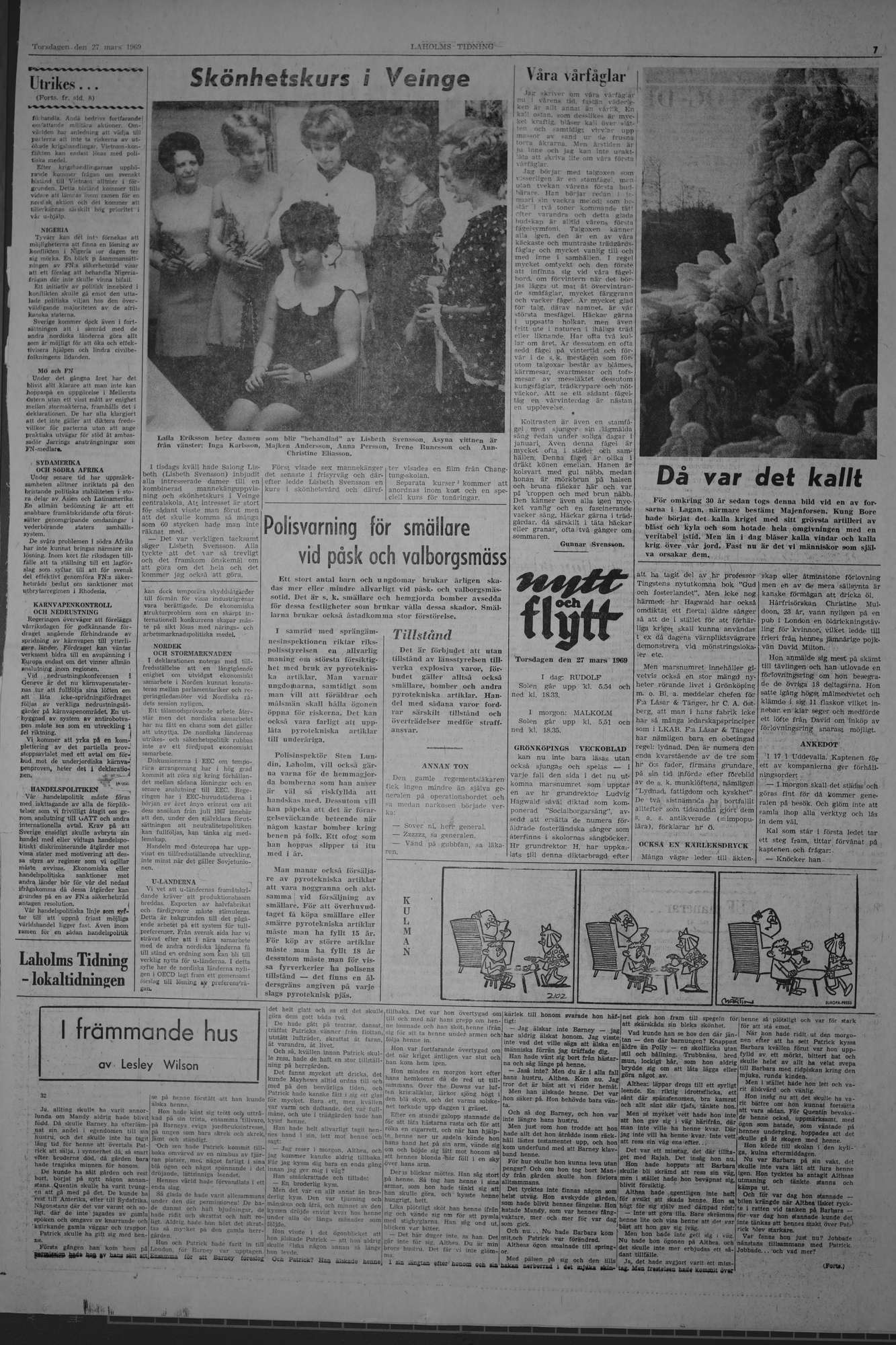 Laholms Tidning Torsdag 27 mars 1969, sida 7