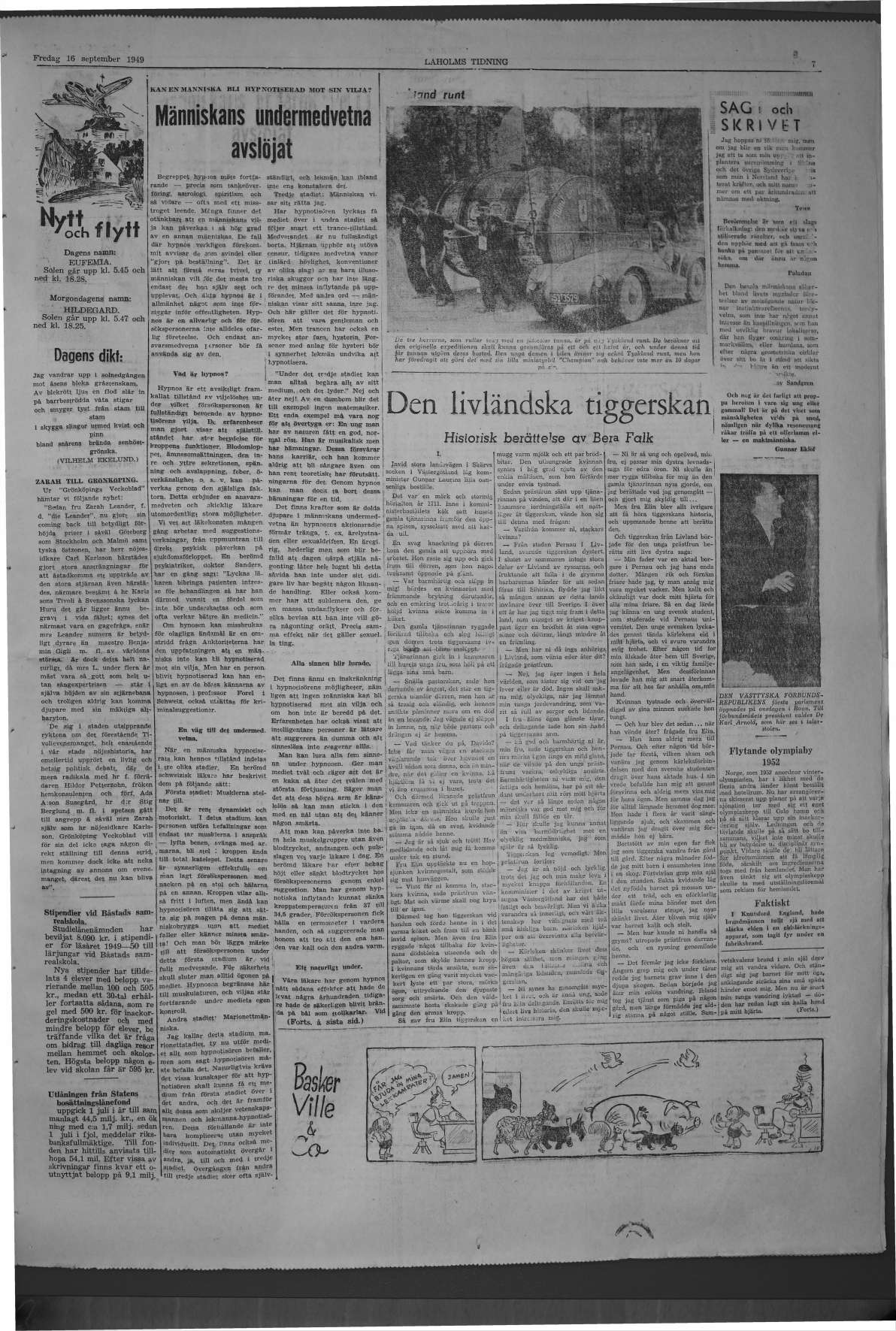 Laholms Tidning Fredag 16 september 1949, sida 7