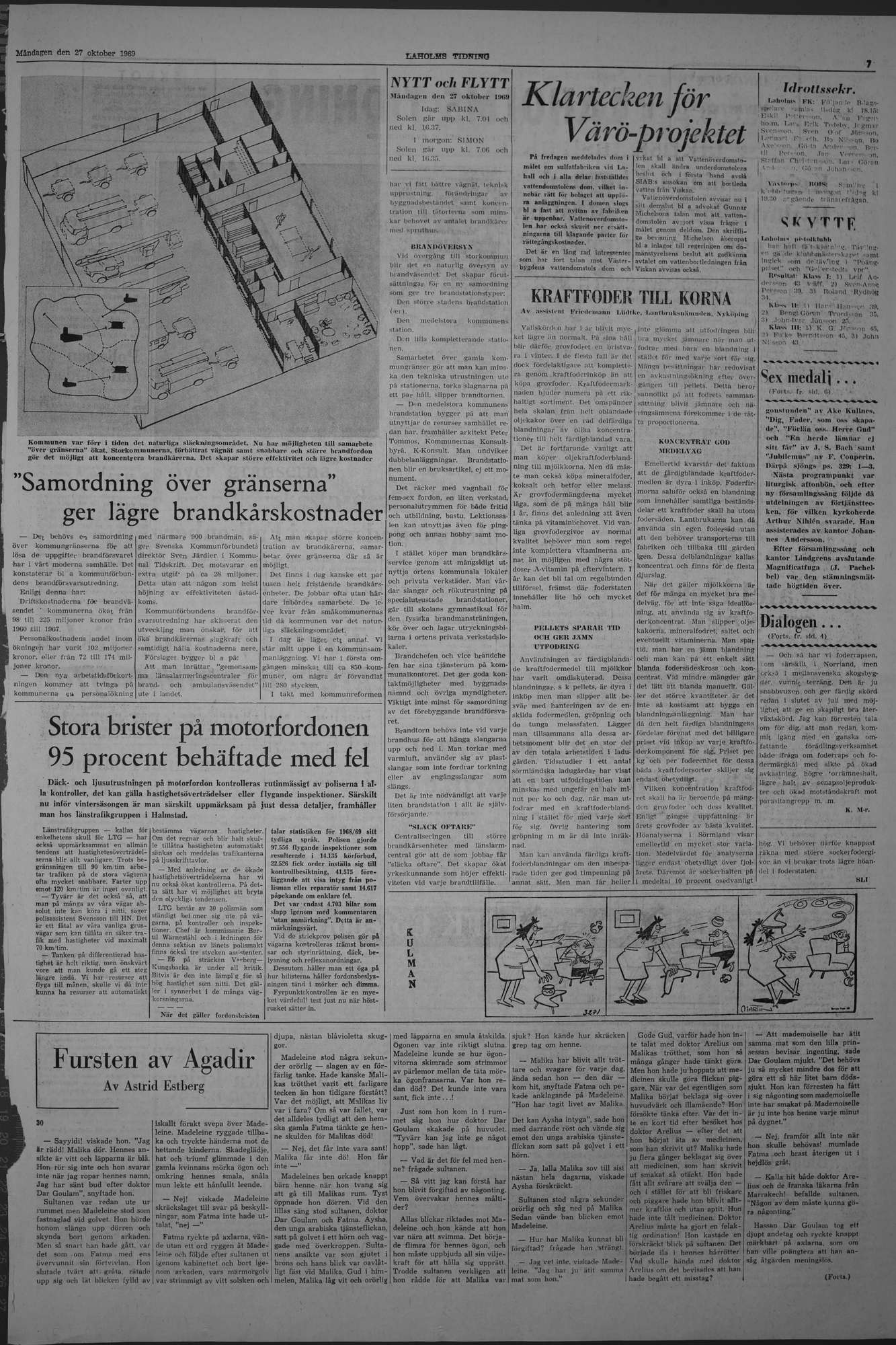 Laholms Tidning Måndag 27 oktober 1969, sida 7