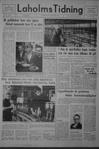 Förstasidan, Lördag 27 september 1969
