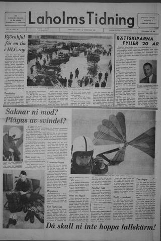 Förstasidan, Fredag 28 februari 1969