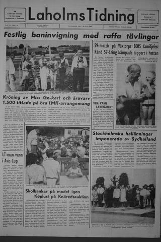 Förstasidan, Måndag 28 juli 1969