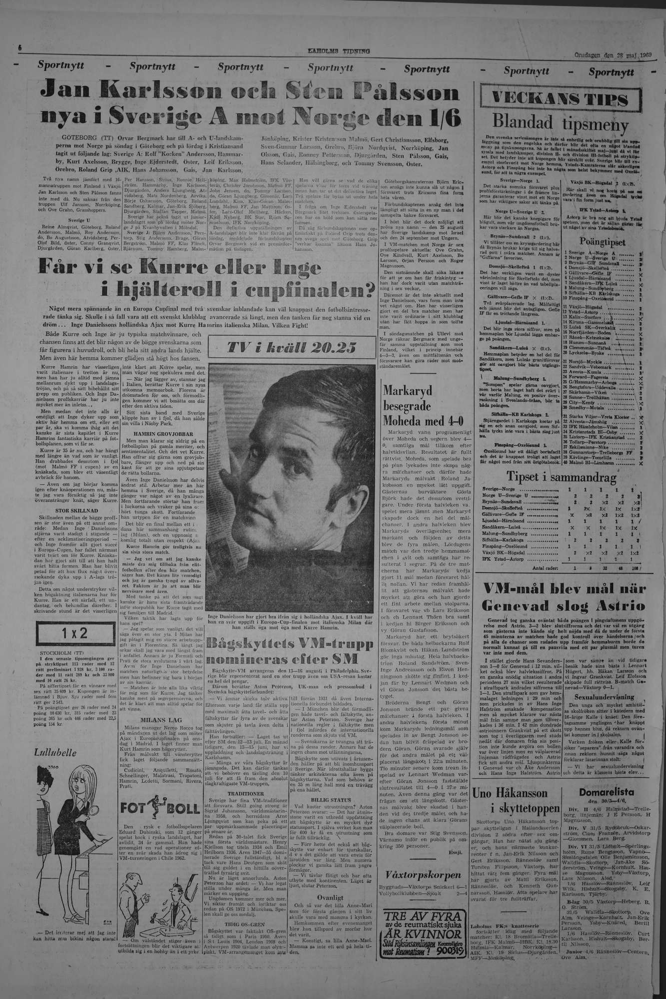 Laholms Tidning Onsdag 28 maj 1969, sida 6