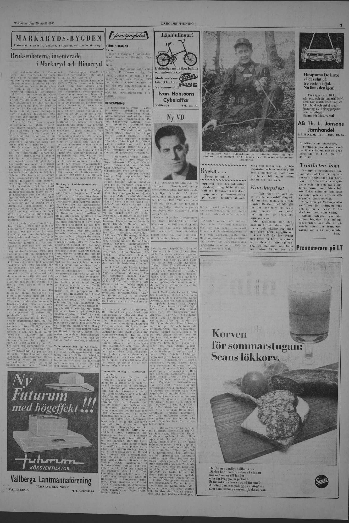 Laholms Tidning Tisdag 29 april 1969, sida 3