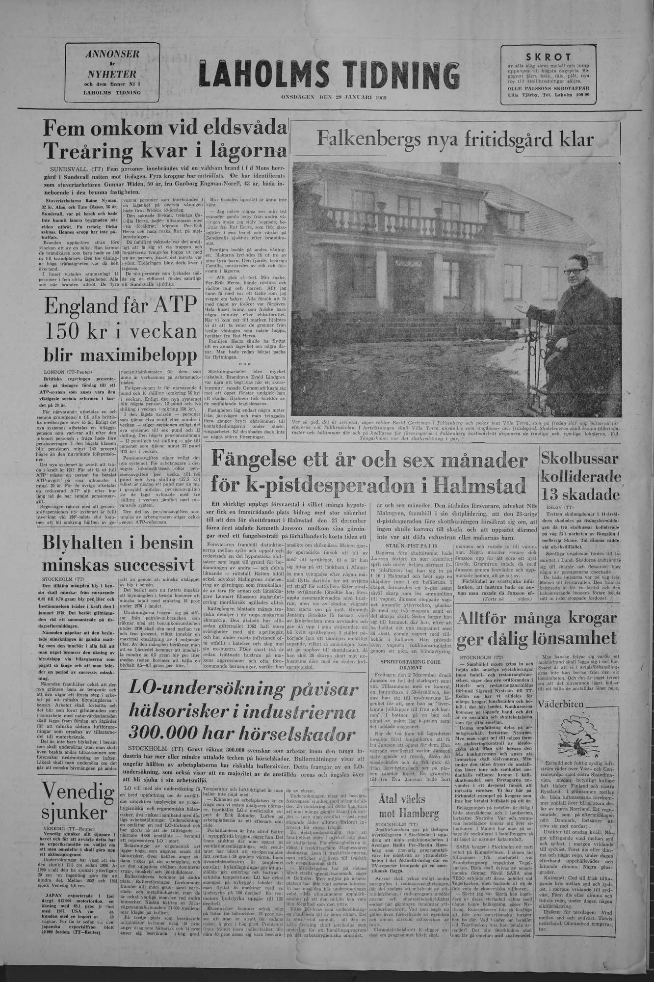 Laholms Tidning Onsdag 29 januari 1969, sida 8