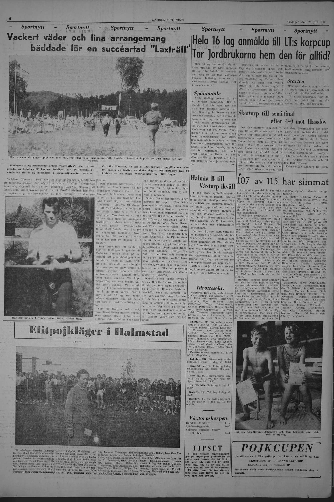 Laholms Tidning Tisdag 29 juli 1969, sida 6