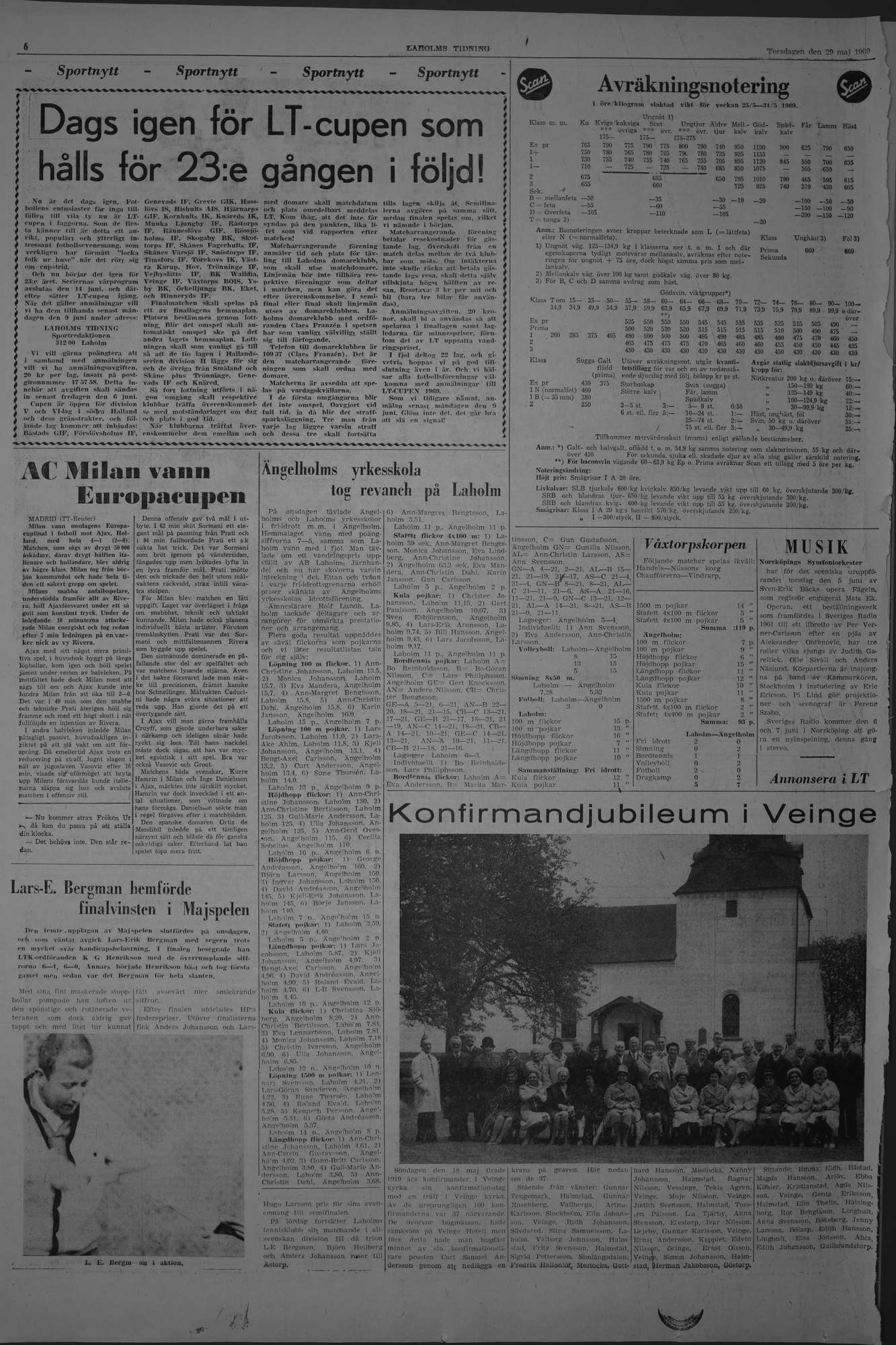 Laholms Tidning Torsdag 29 maj 1969, sida 6