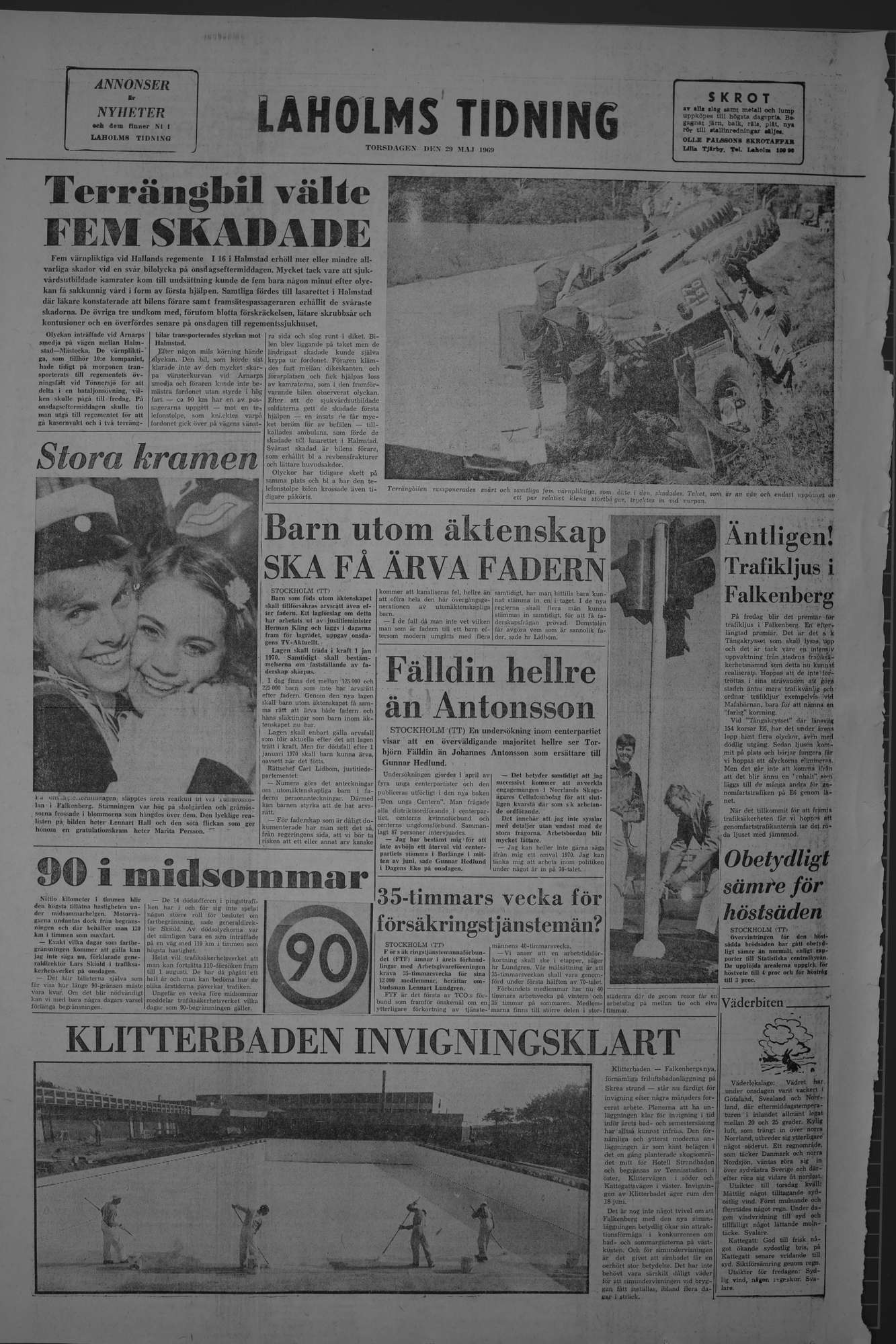 Laholms Tidning Torsdag 29 maj 1969, sida 8
