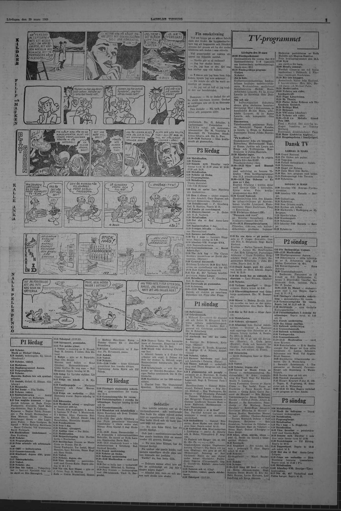 Laholms Tidning Lördag 29 mars 1969, sida 5