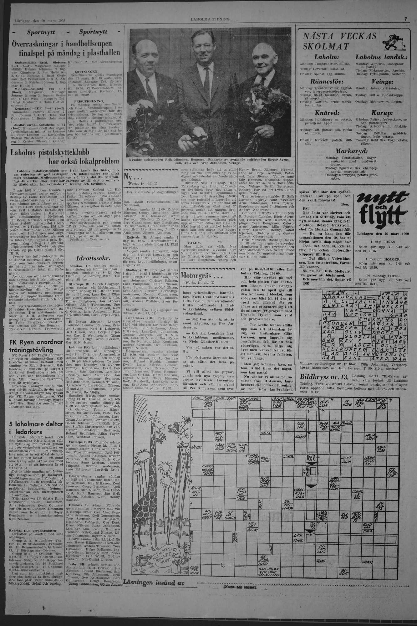 Laholms Tidning Lördag 29 mars 1969, sida 7