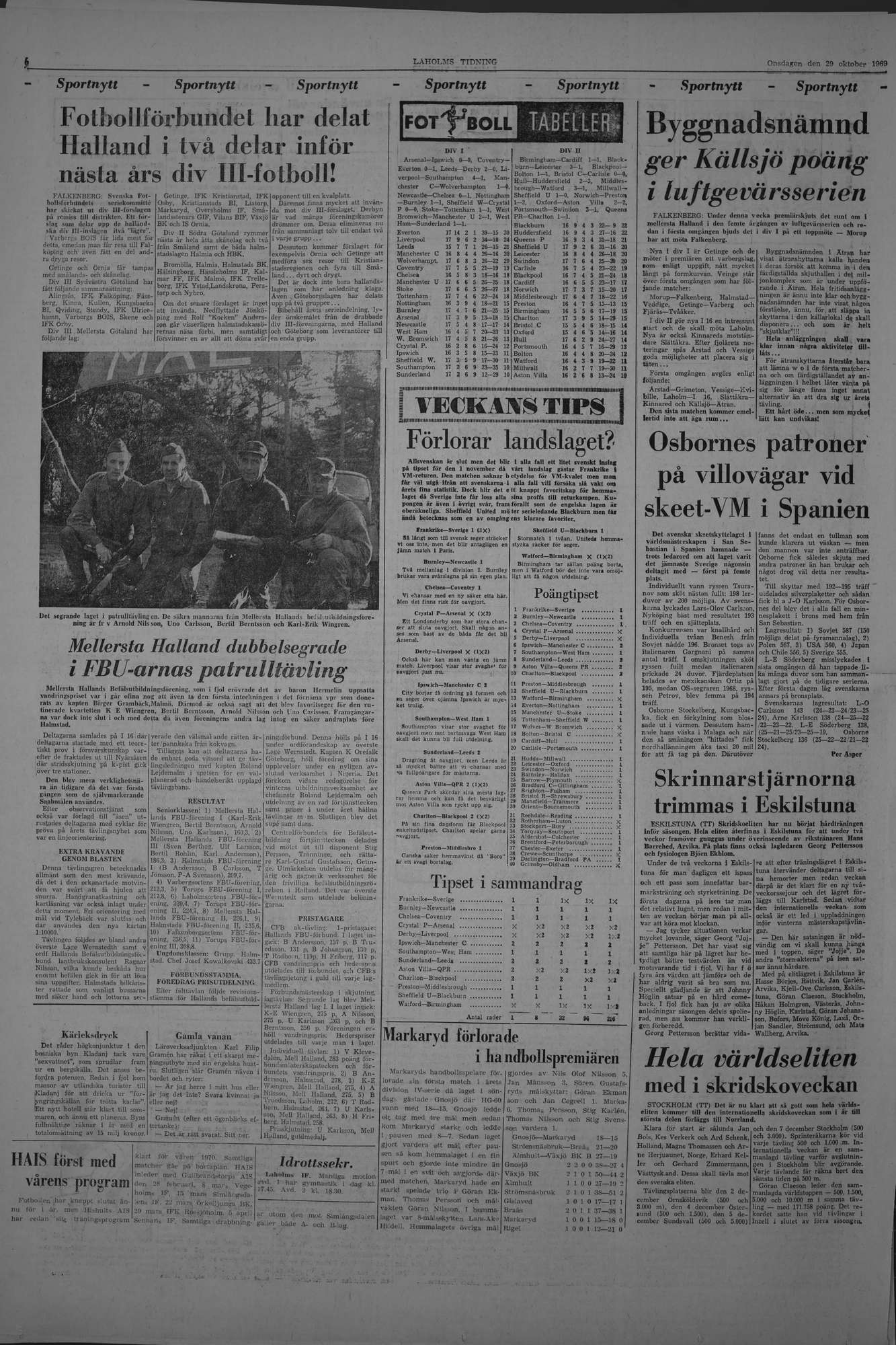 Laholms Tidning Onsdag 29 oktober 1969, sida 6
