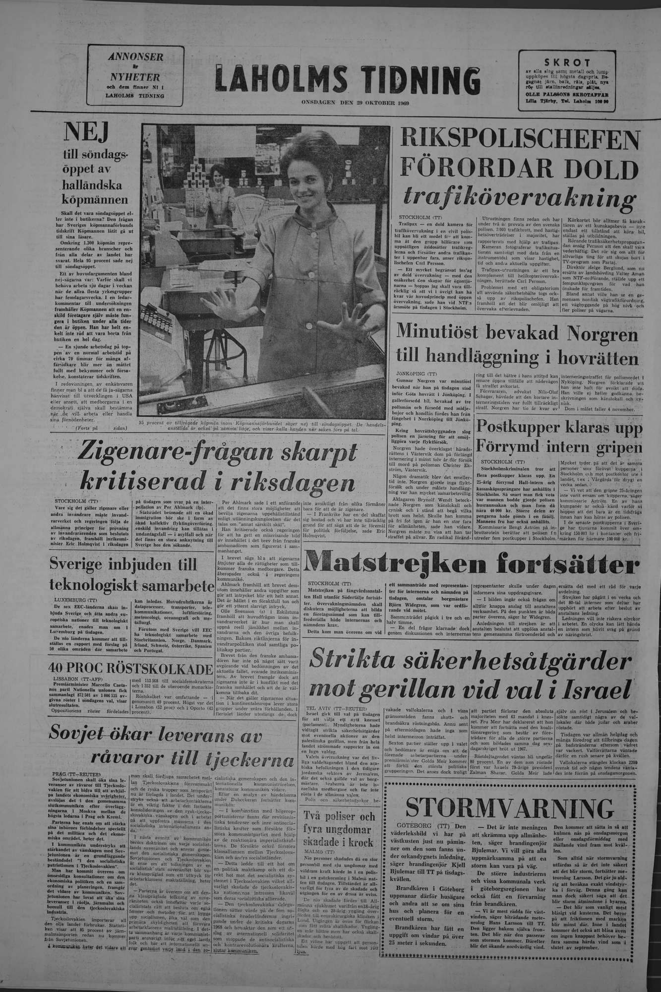 Laholms Tidning Onsdag 29 oktober 1969, sida 8