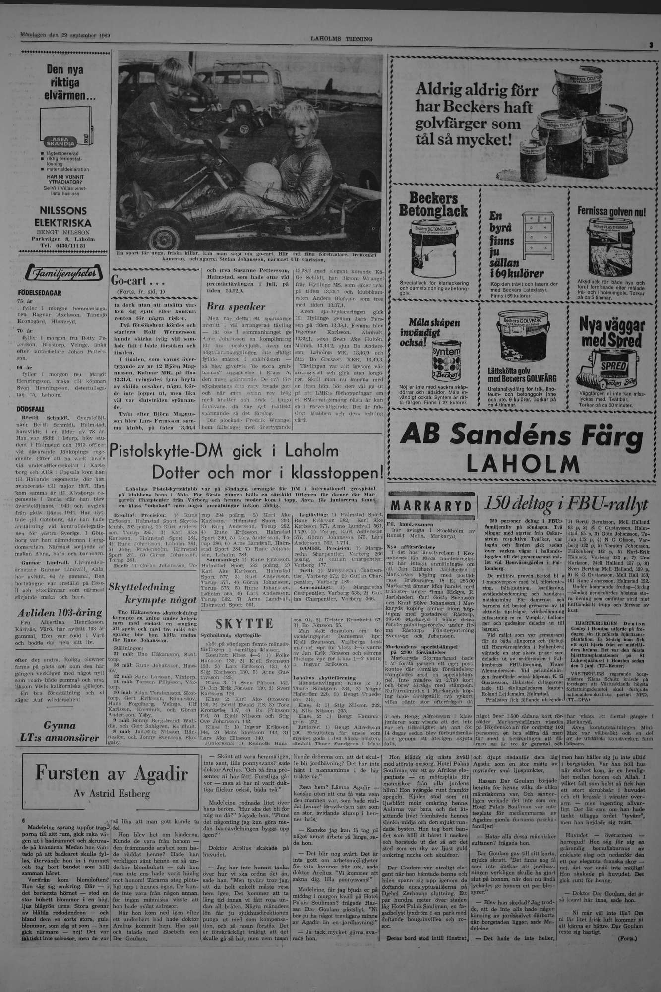 Laholms Tidning Måndag 29 september 1969, sida 3