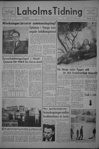 Förstasidan, Fredag 3 januari 1969