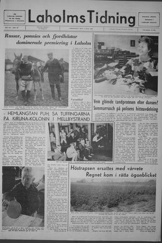 Förstasidan, Torsdag 3 juli 1969