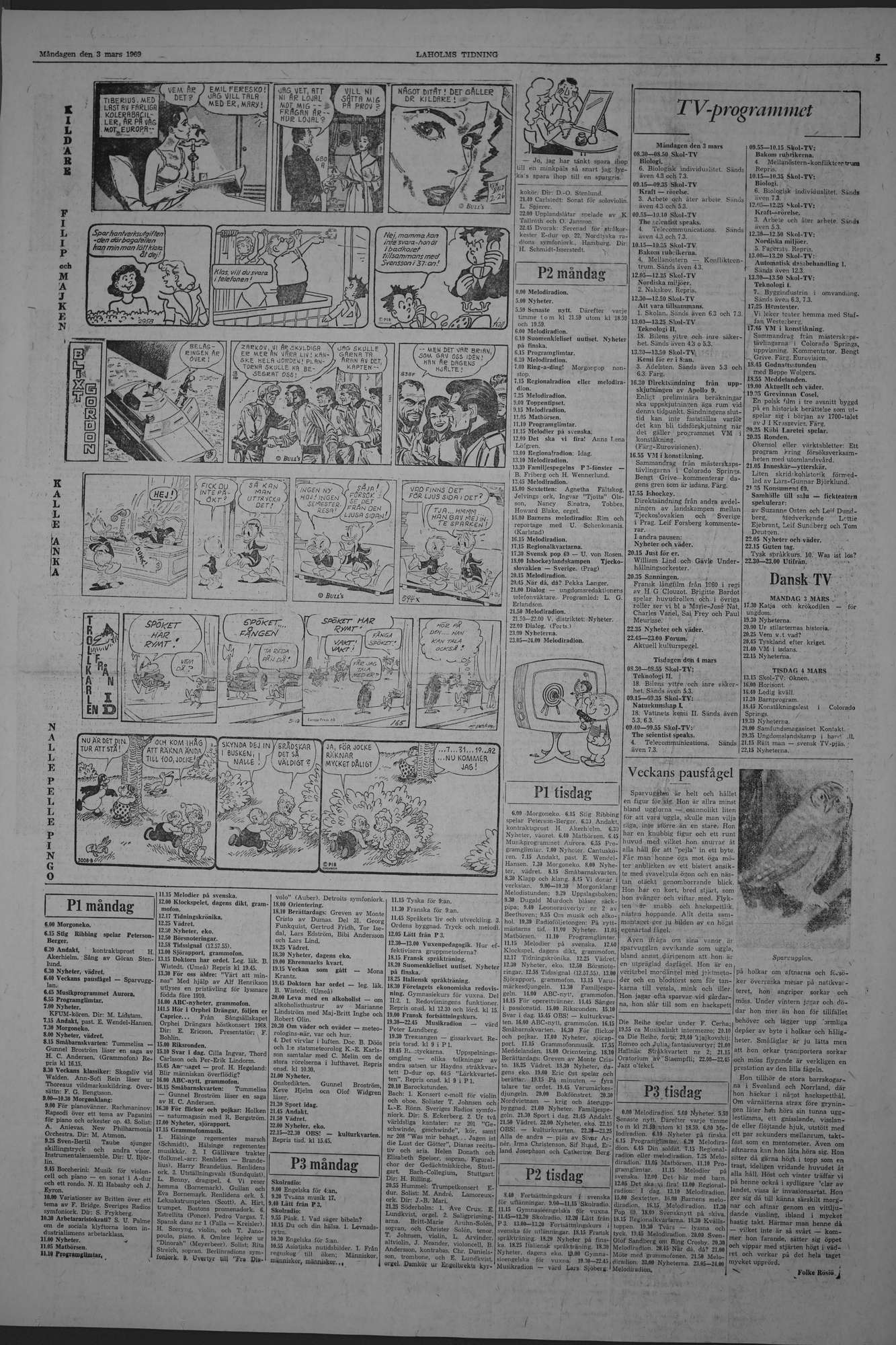 Laholms Tidning Måndag 3 mars 1969, sida 5