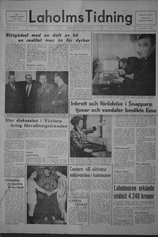 Förstasidan, Torsdag 30 januari 1969