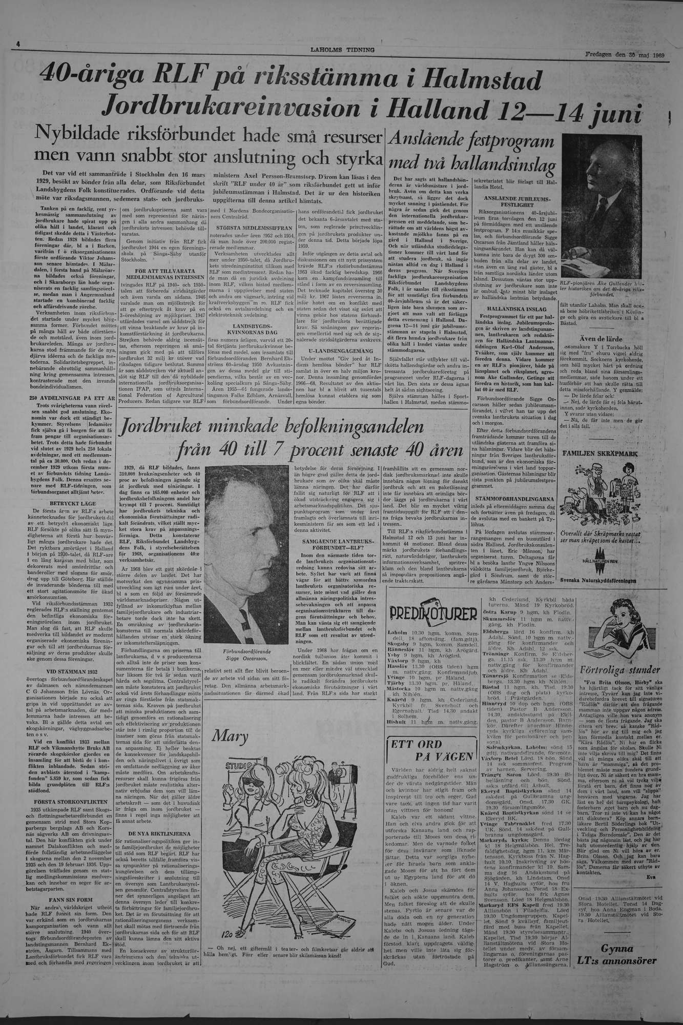 Laholms Tidning Fredag 30 maj 1969, sida 4
