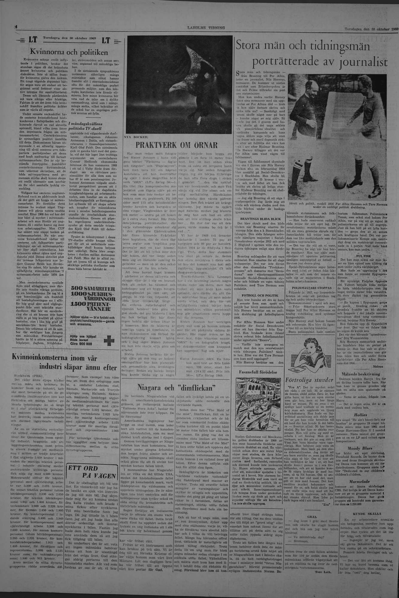Laholms Tidning Torsdag 30 oktober 1969, sida 4