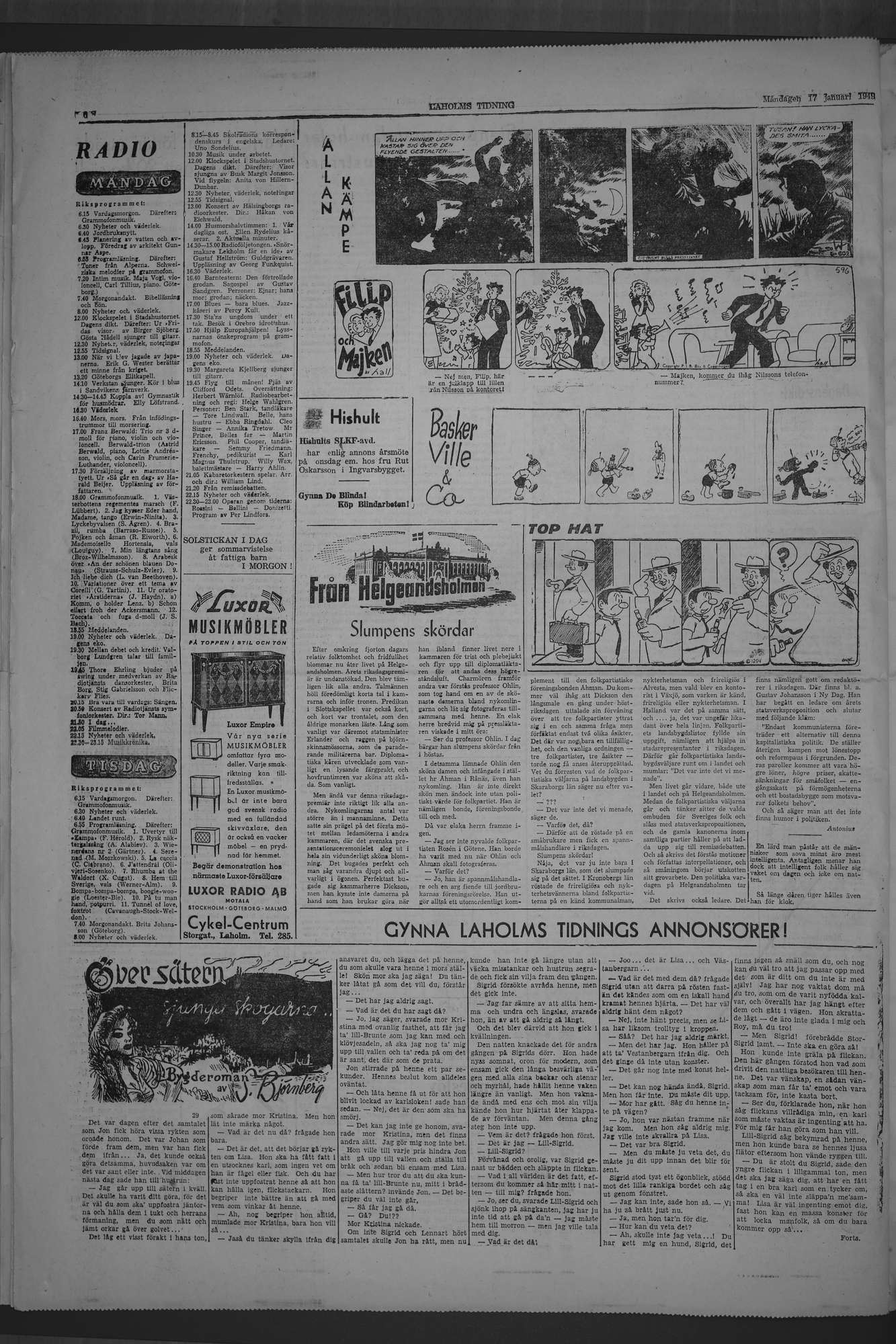 Laholms Tidning Måndag 17 januari 1949, sida 6