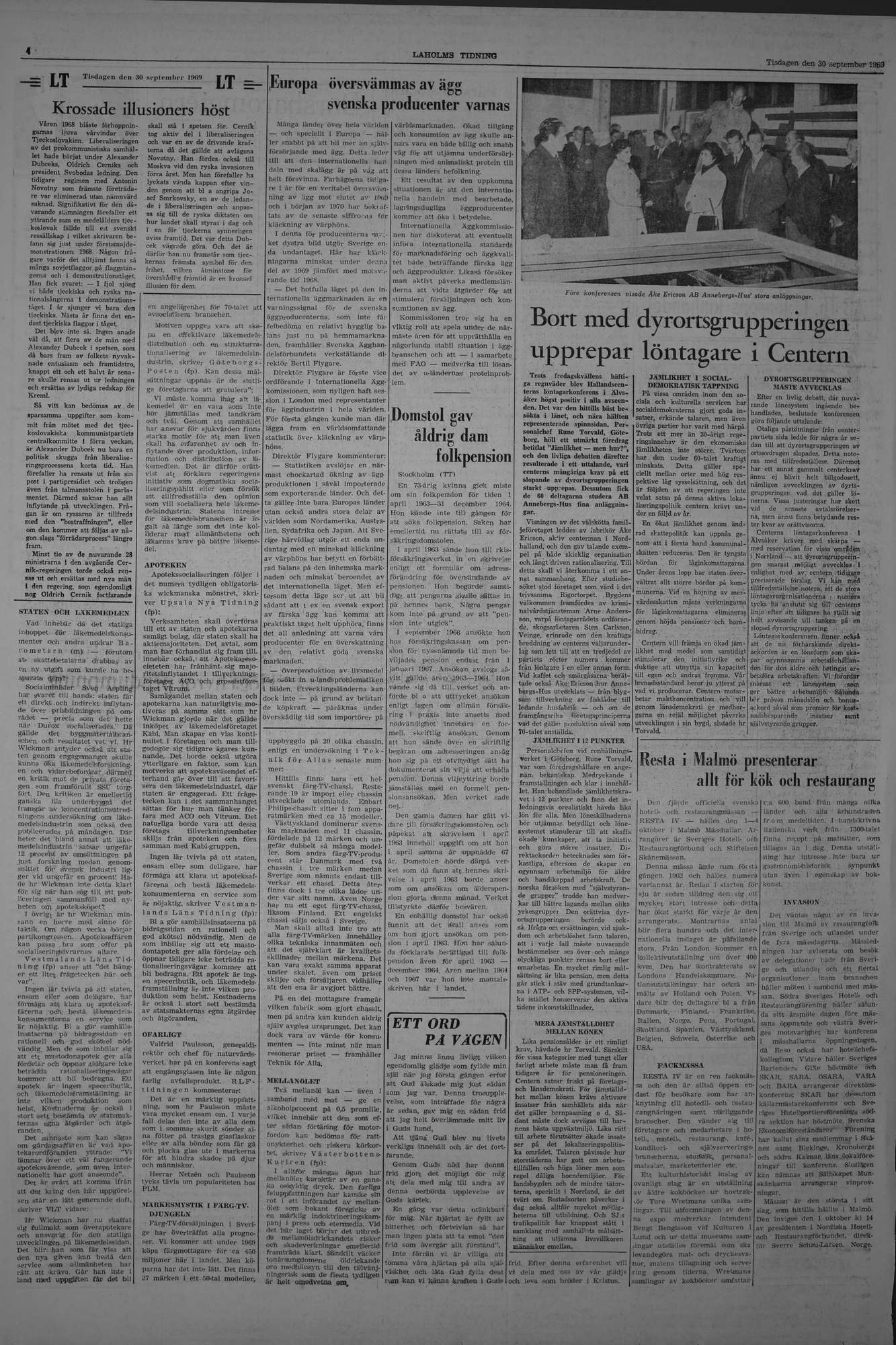 Laholms Tidning Tisdag 30 september 1969, sida 4
