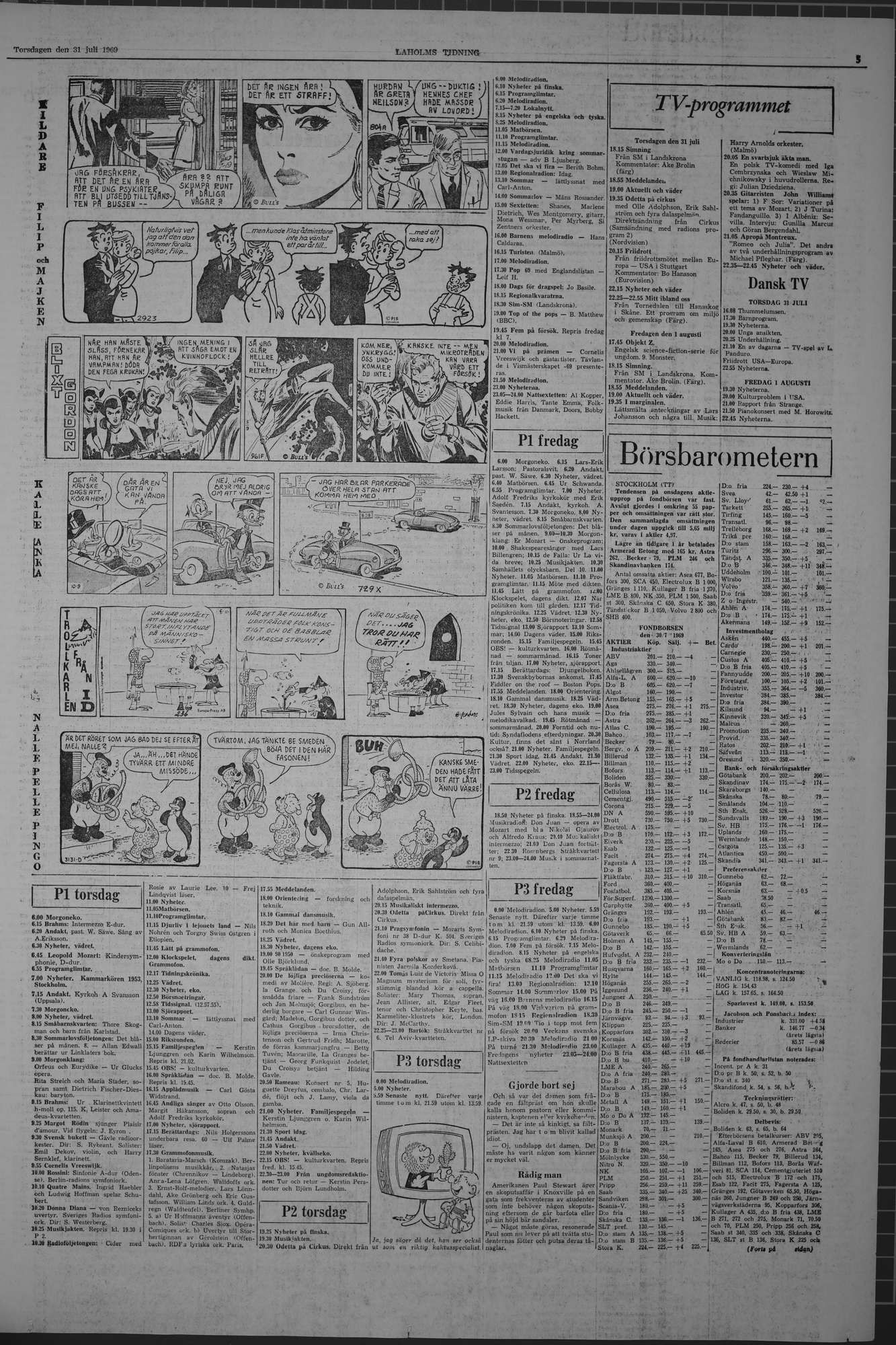 Laholms Tidning Torsdag 31 juli 1969, sida 5