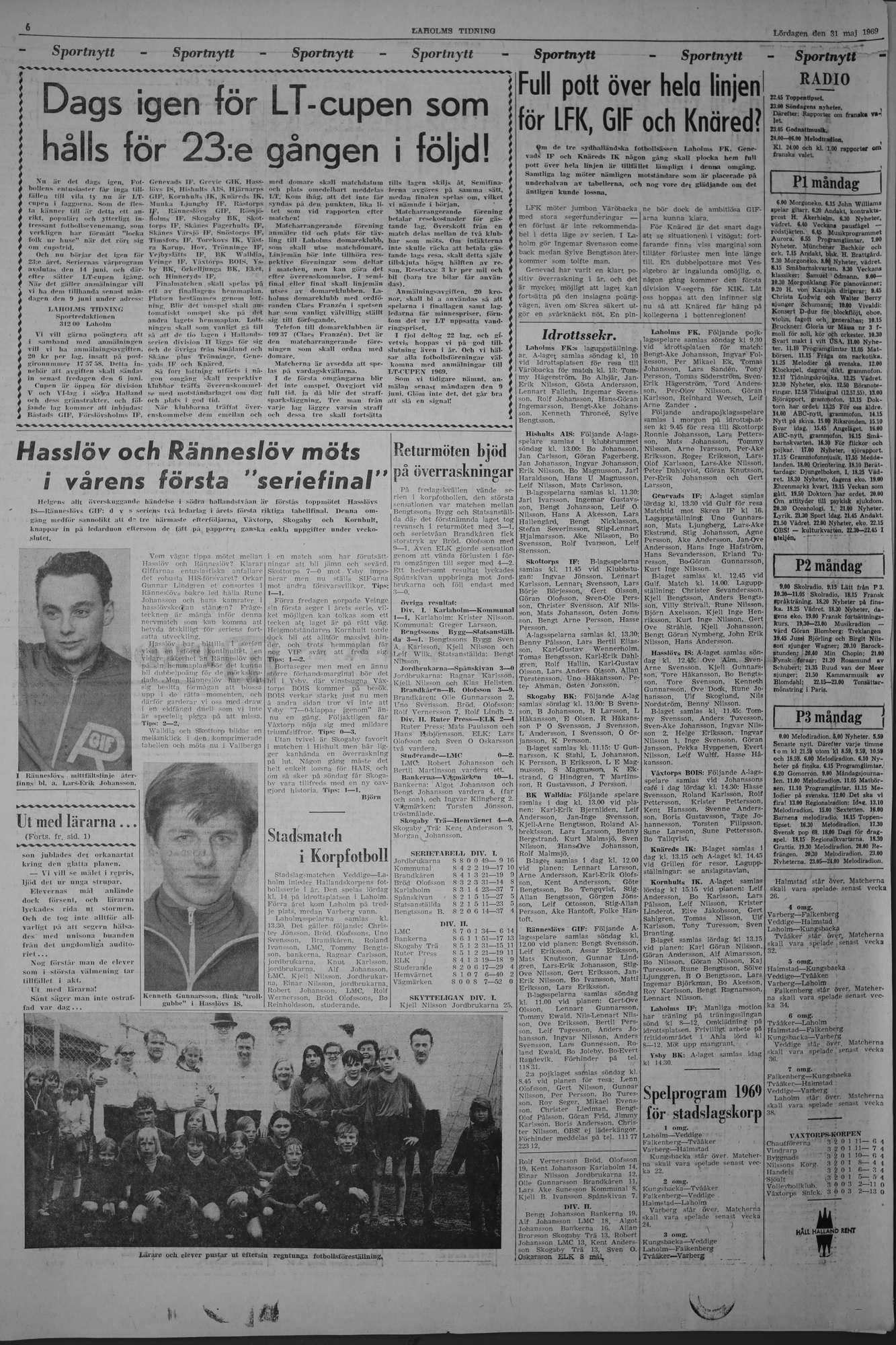 Laholms Tidning Lördag 31 maj 1969, sida 6